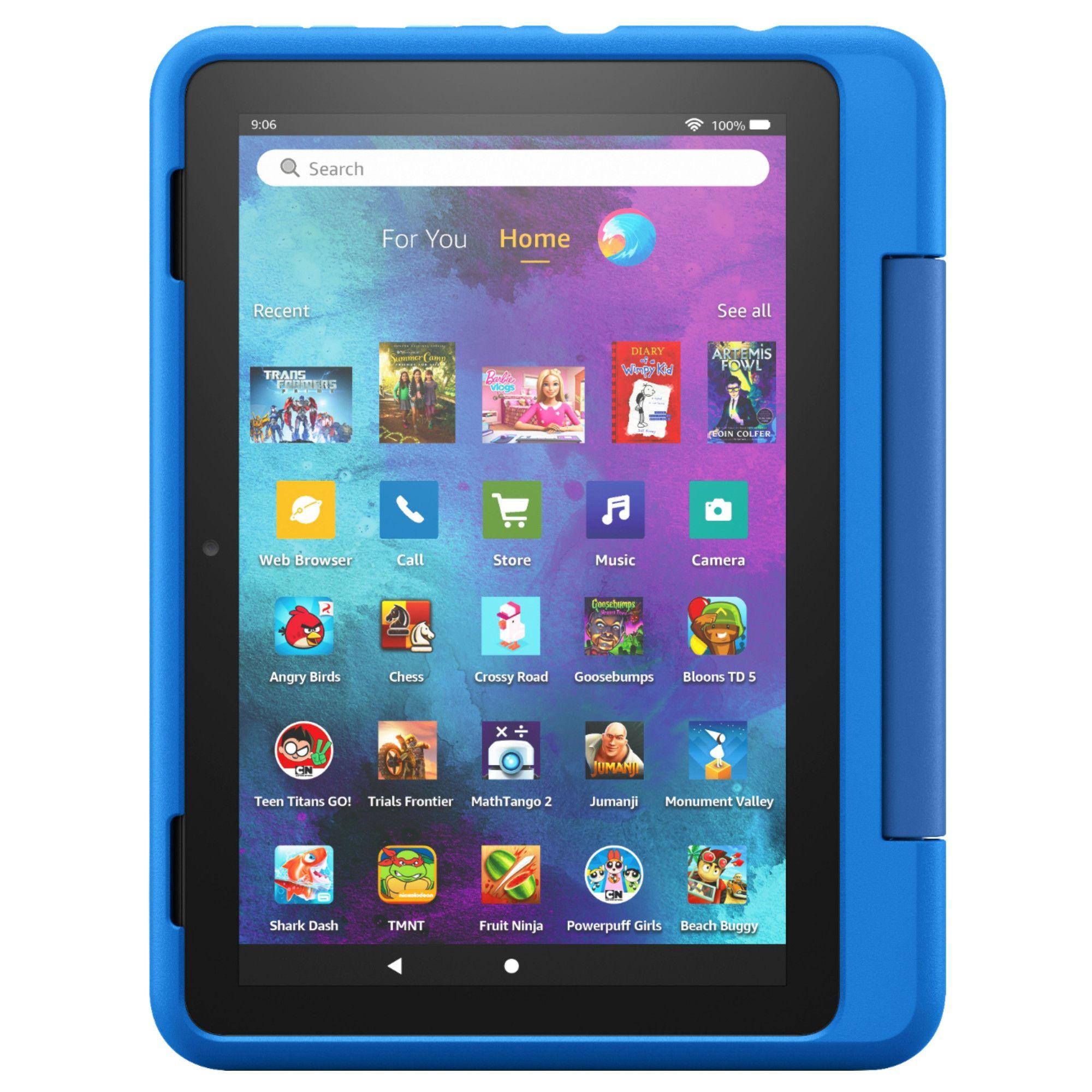 Tablet Para Niños Amazon Fire Hd 8 Kids Pro Con Protector Azul-4