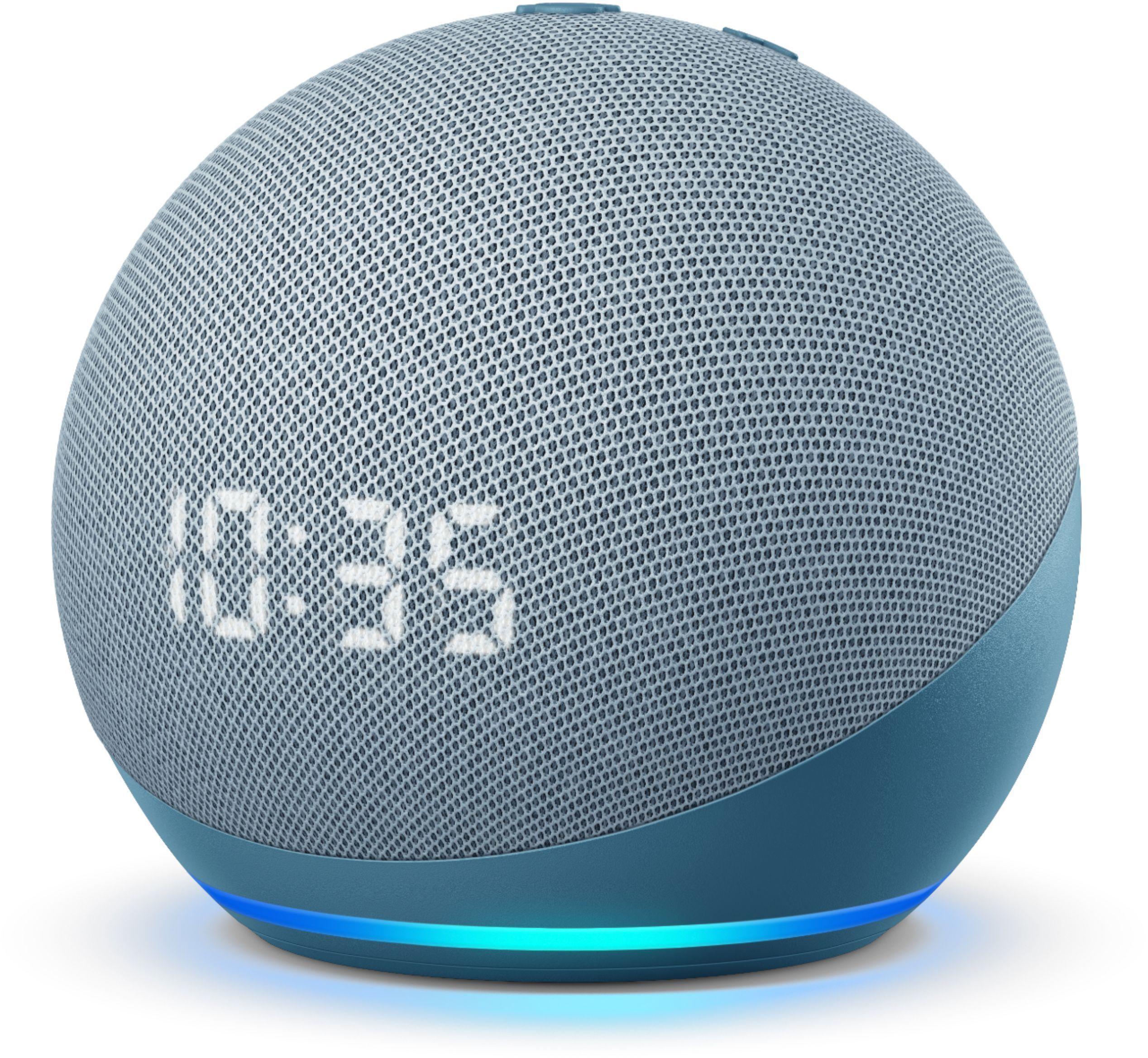 Amazon Echo Dot 4 Parlante Inteligente Con Reloj Alexa Azul-0