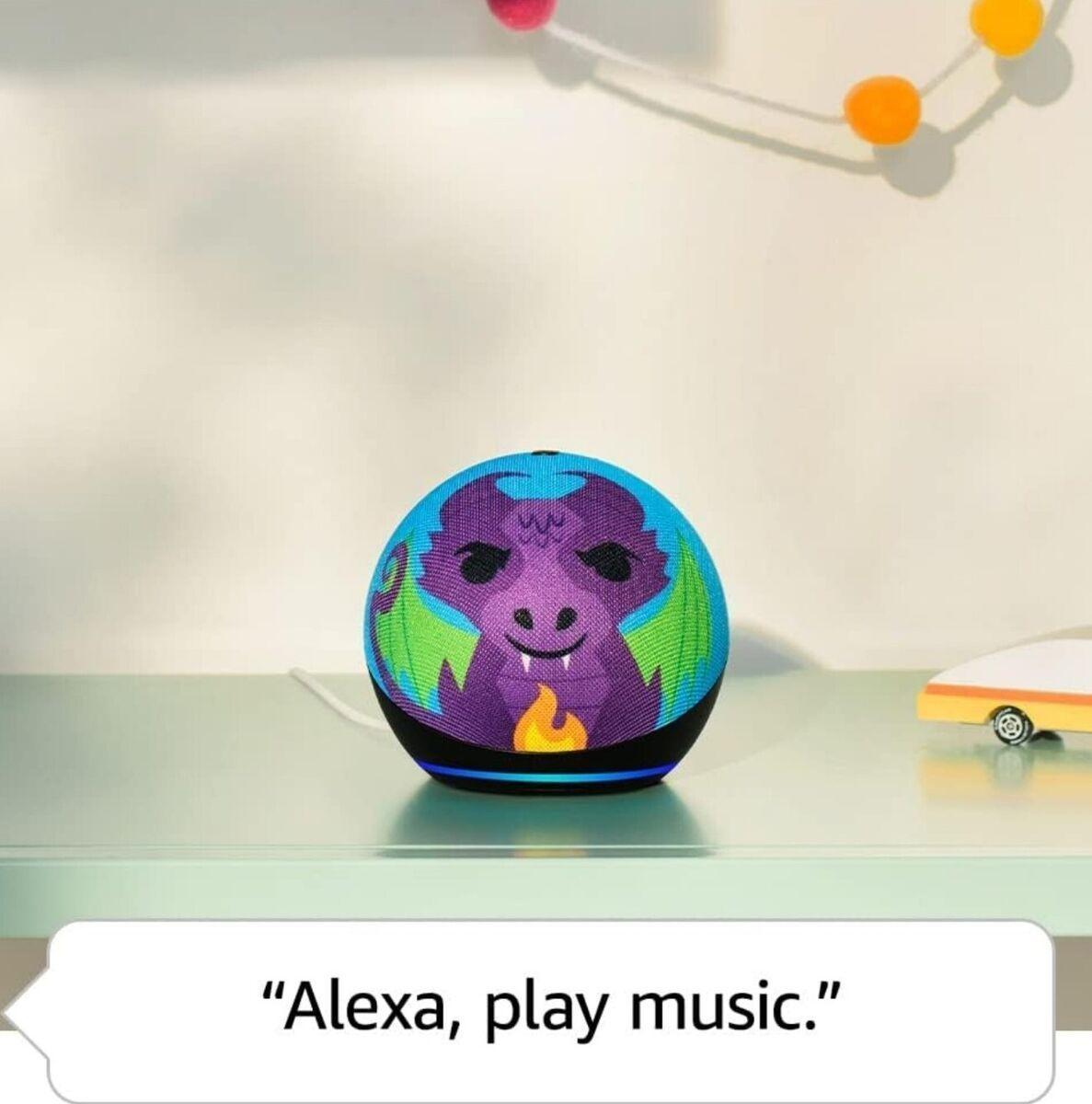 Amazon Echo Dot 5 Generación Edición Infantil Diseño Dragón-3