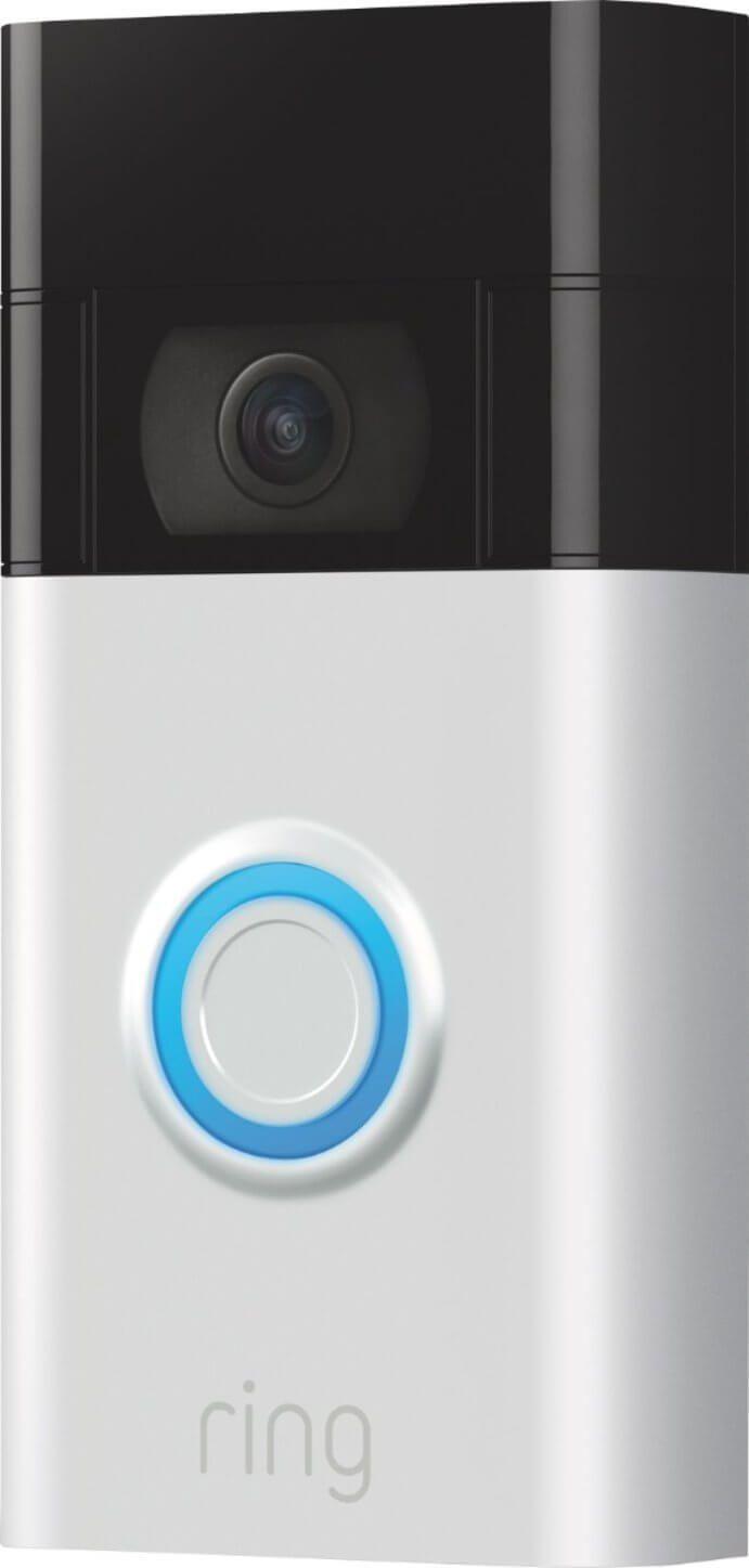 Timbre Inteligente Ring Video Doorbell 2nd Gen Gris Plata Inalámbrico Compatible Alexa-0