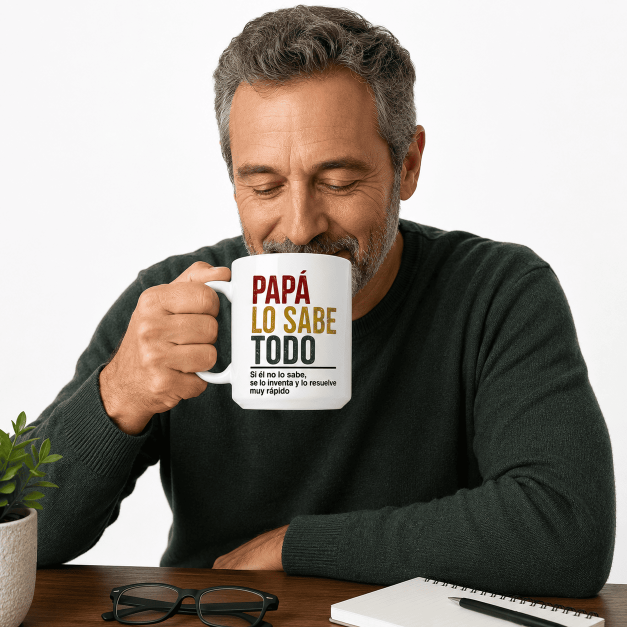 Tazon Papa Lo Sabe Todo 15 o 11 Oz Taza Divertida para Regalo Dia del Padre-2