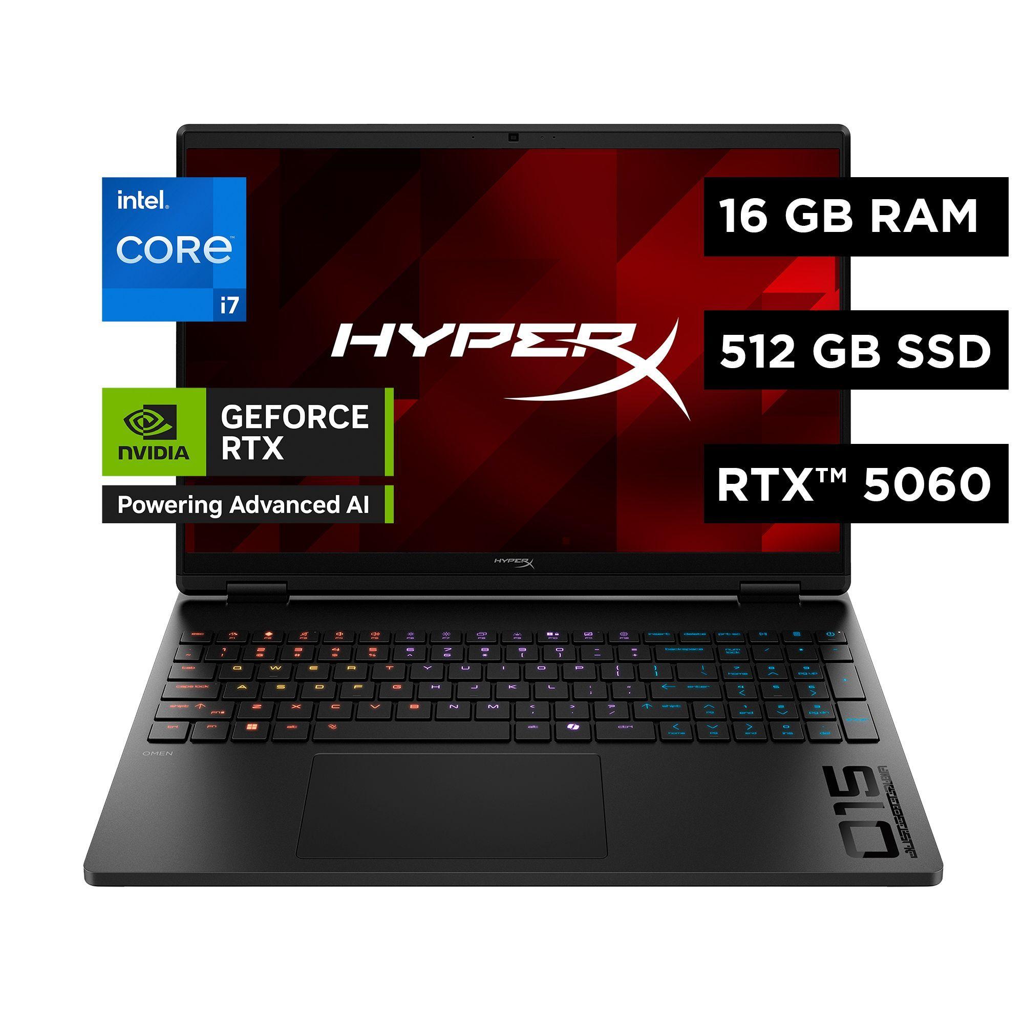 Notebook HP Gamer Omen 15-ga0001la HyperX Intel Core i7 16gb Ram 512gb Ssd RTX5060 8gb Windows 11 Ho-0