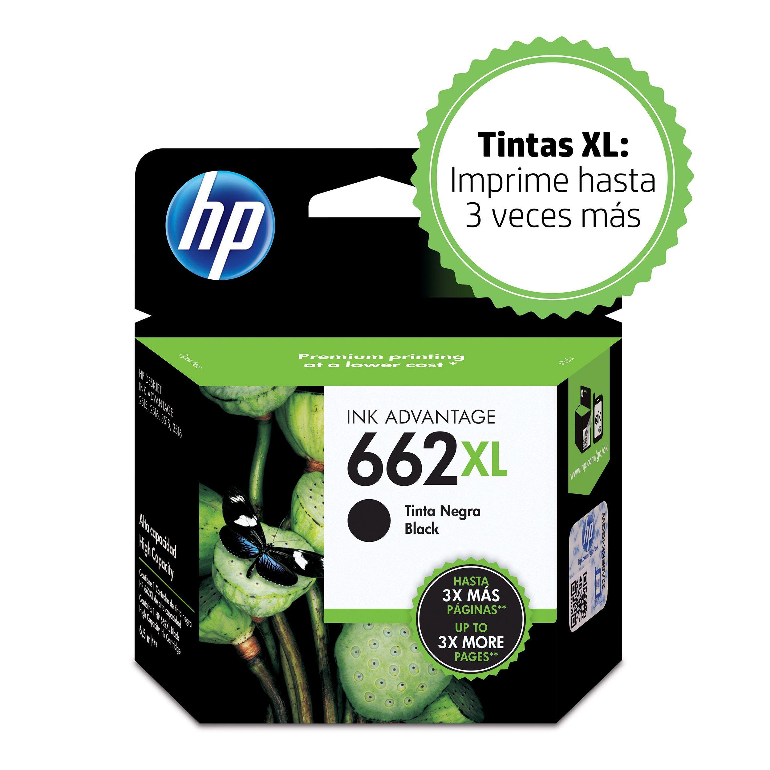 Cartucho de tinta HP 662XL negra Original -2