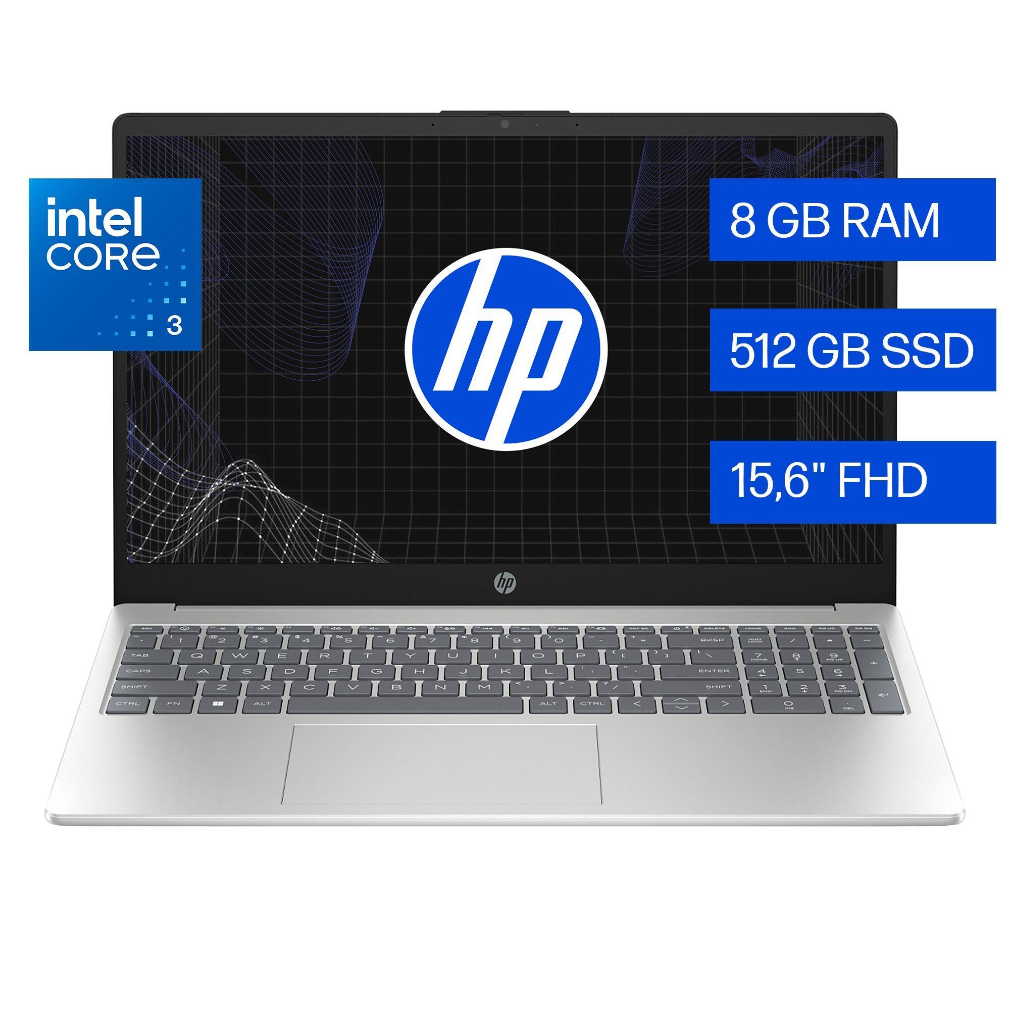 Notebook HP 15-fd0331la Intel Core 3 8gb Ram 512GB SSD 15.6 W11H-1