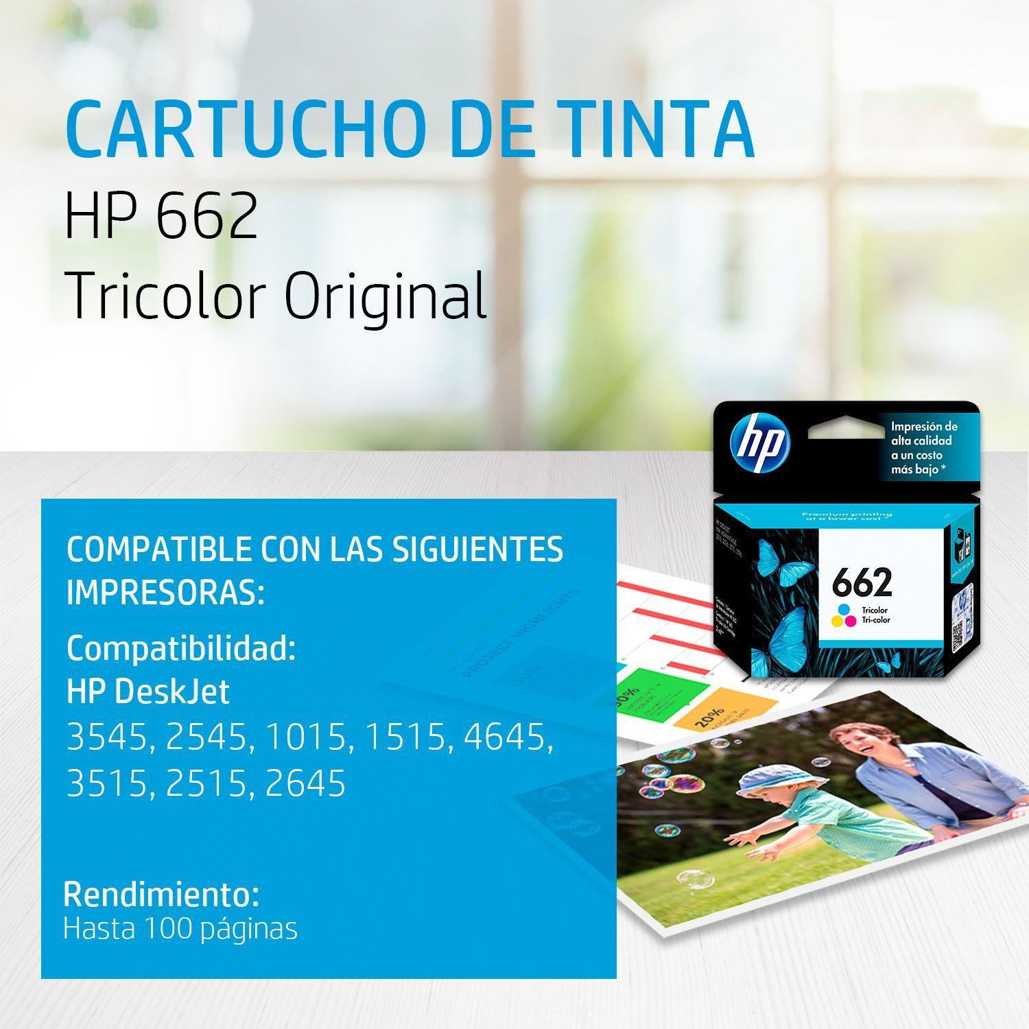Cartucho de tinta HP 662 Tricolor Original-2