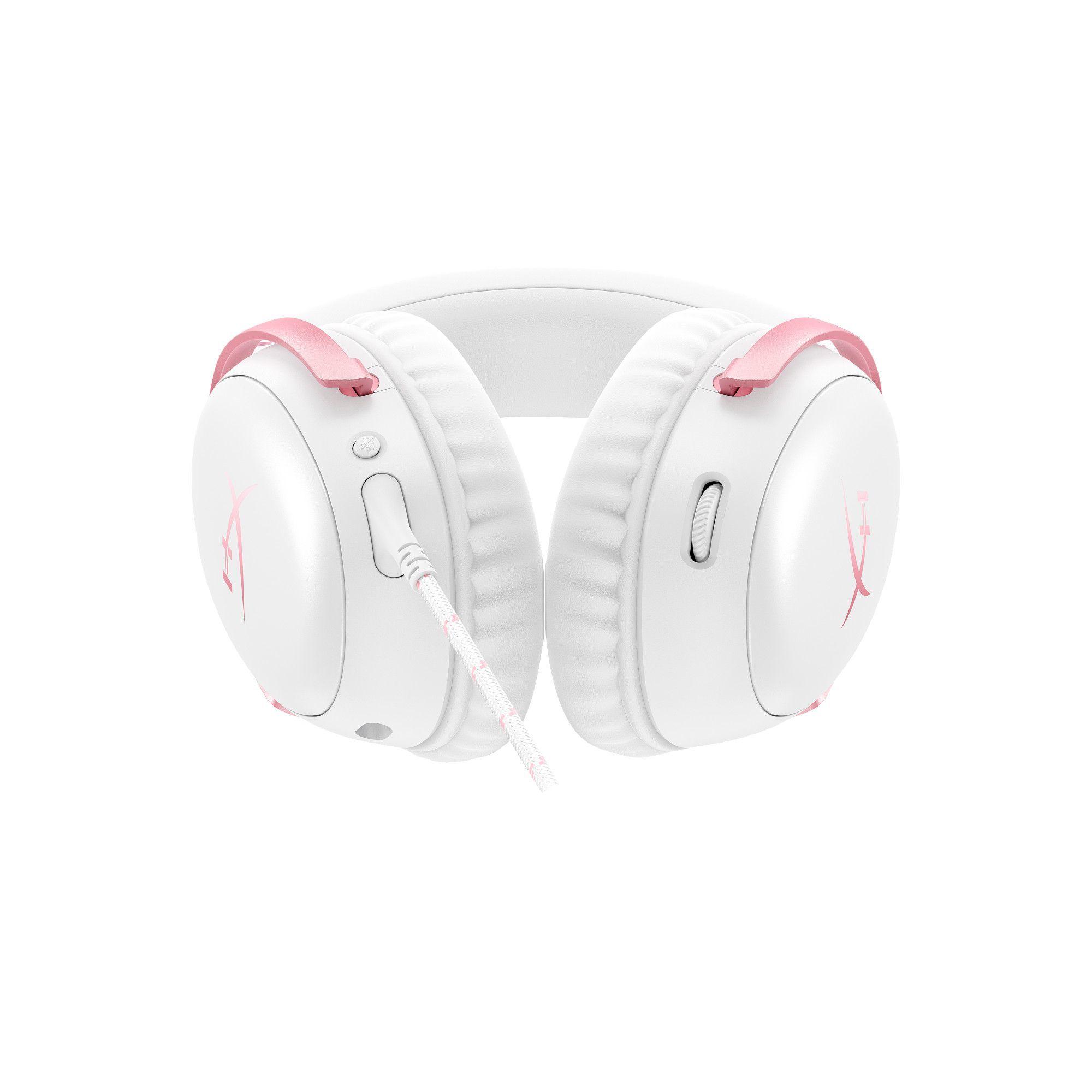 Audífonos Gaming HyperX Cloud III Blanco/Rosa-4
