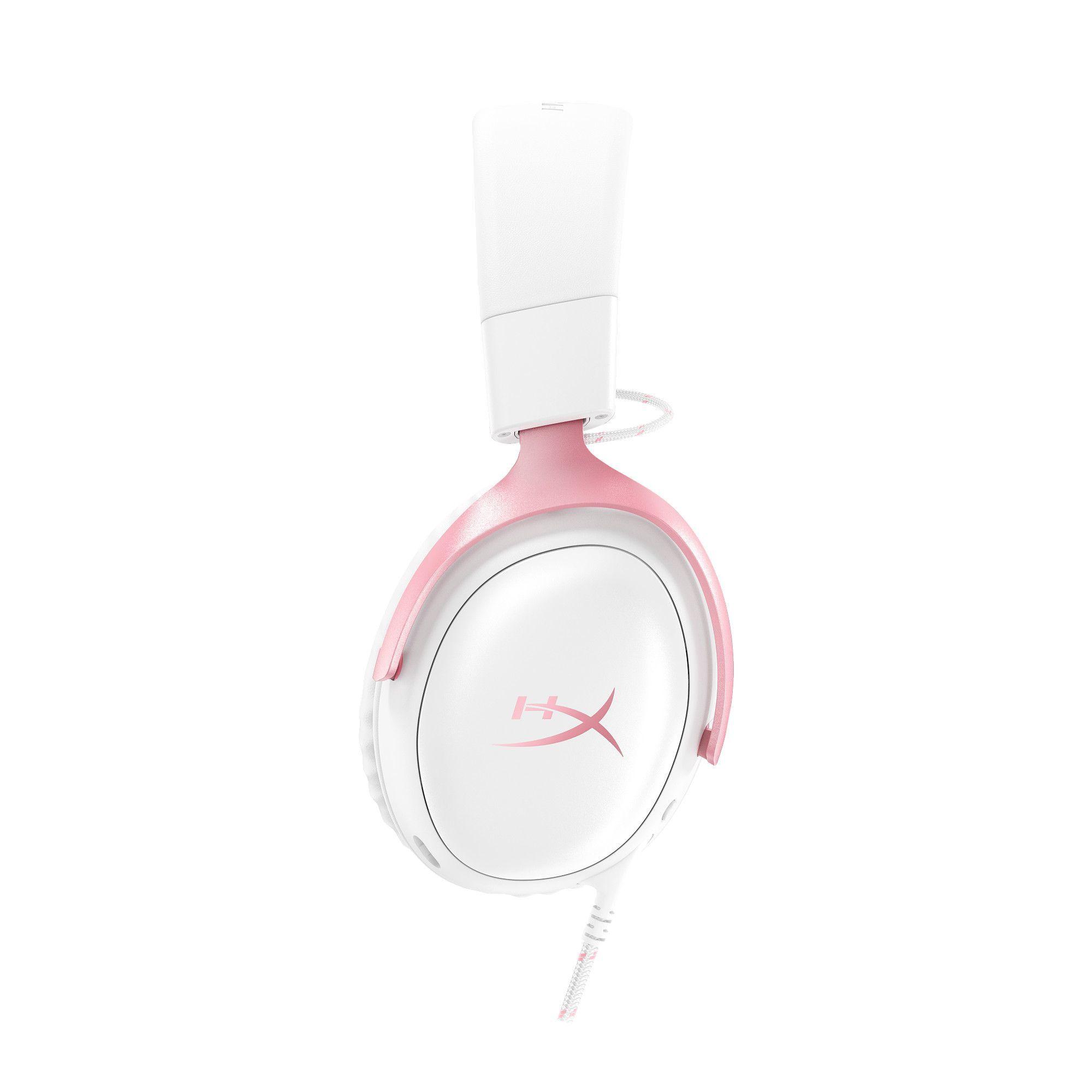 Audífonos Gaming HyperX Cloud III Blanco/Rosa-5