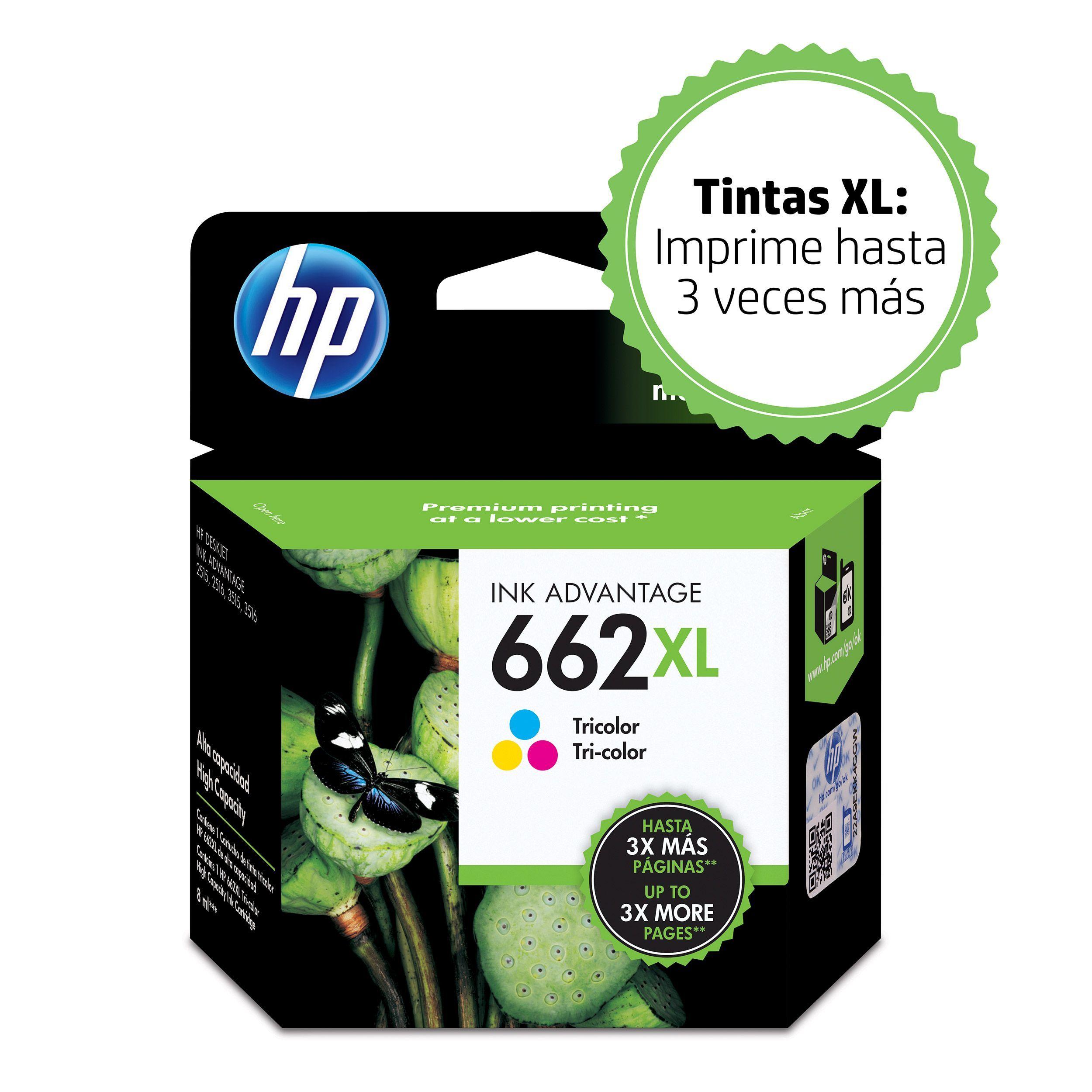 Cartucho de tinta HP 662XL Tricolor Original-2