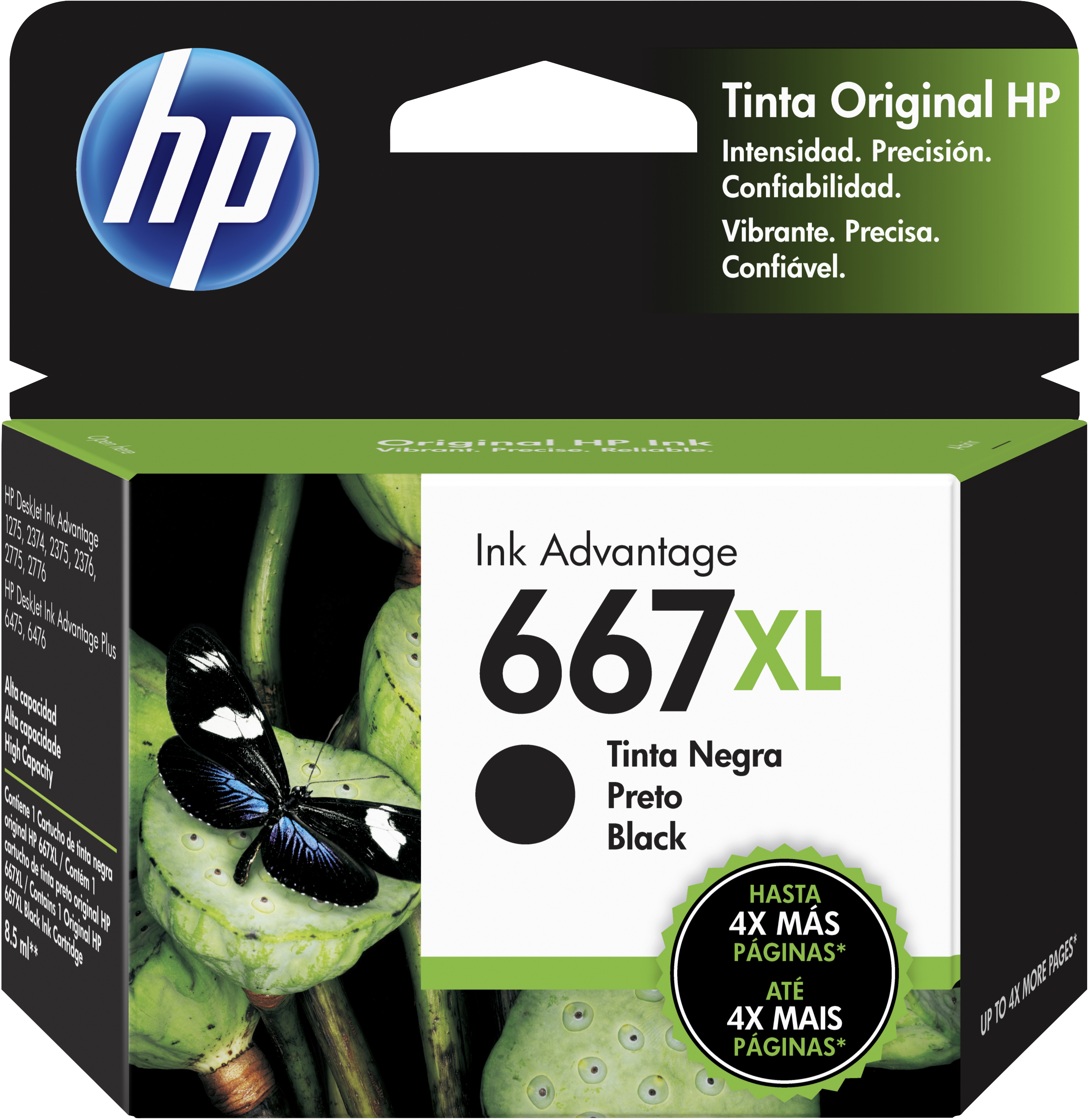 Cartucho de Tinta HP 667XL Negra Original-0