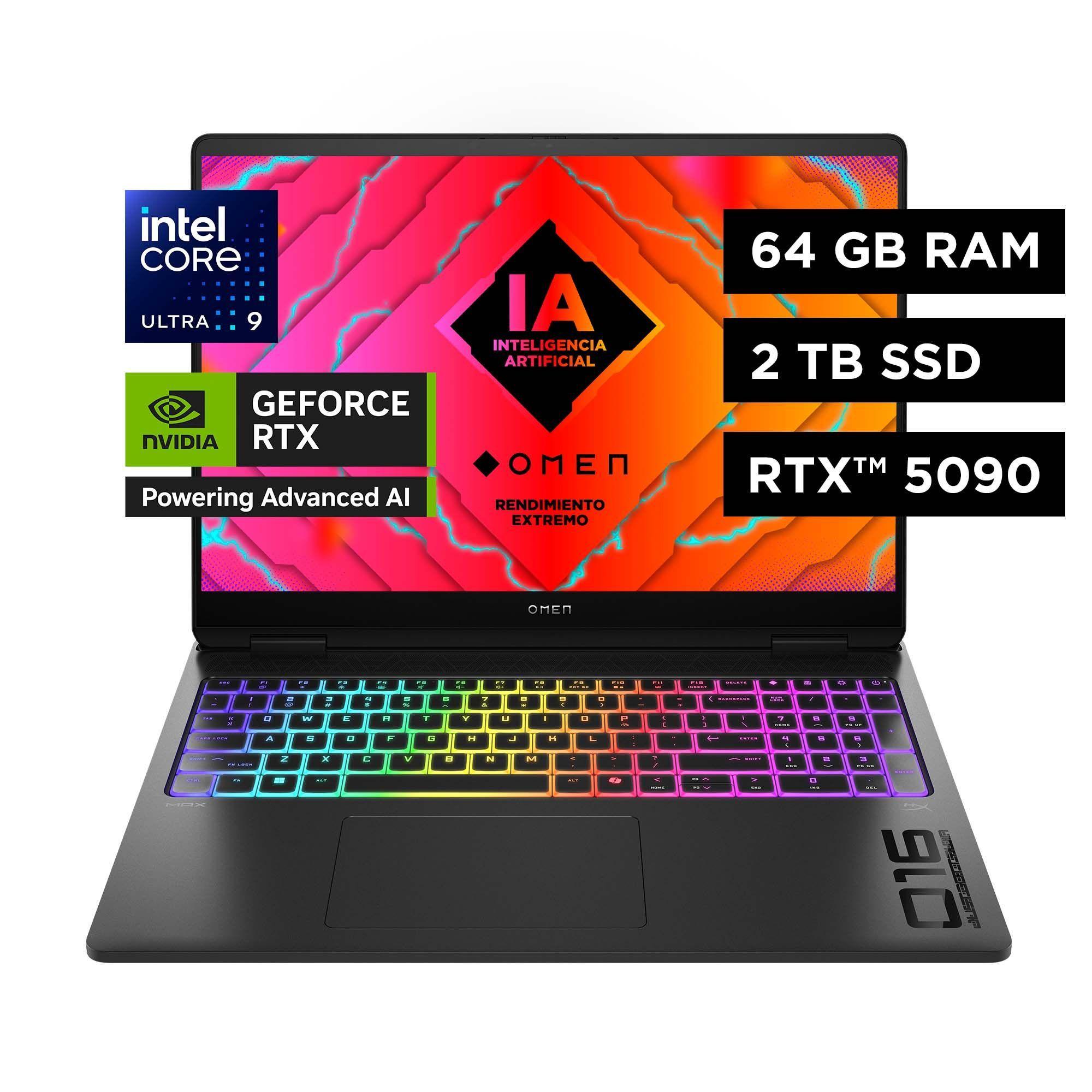 Notebook Gaming 16-ah0005la Intel Core U9 RTX5090 64GB RAM 2TB SSD Windows 11 Home-0