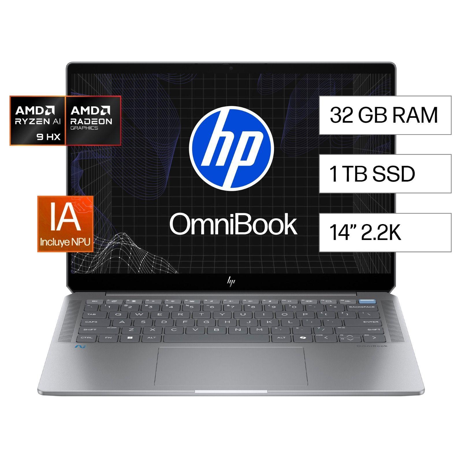 Notebook HP OmniBook Ultra 14-fd0001la AMD Ryzen AI 9 32gb Ram 1tb Ssd Windows 11 Home-6