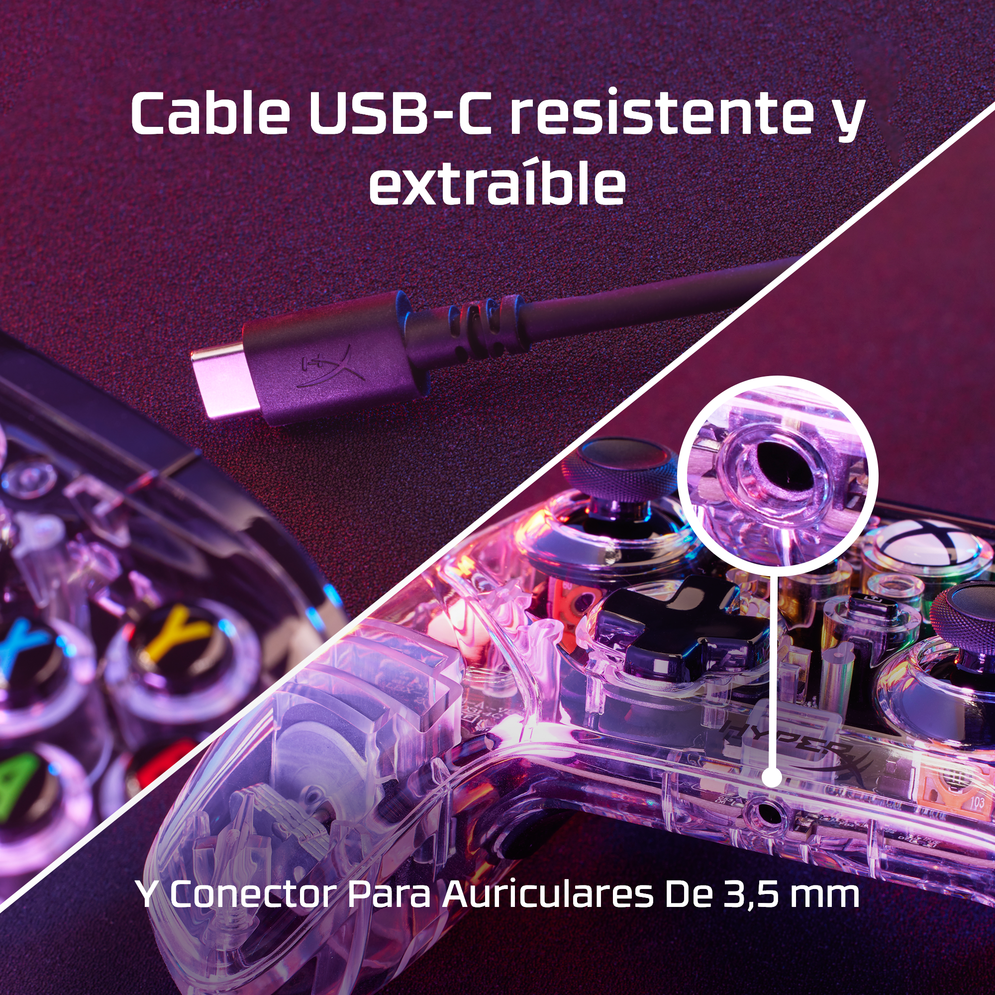 HyperX Clutch Gladiate Control RGB con cable para gaming Xbox-7