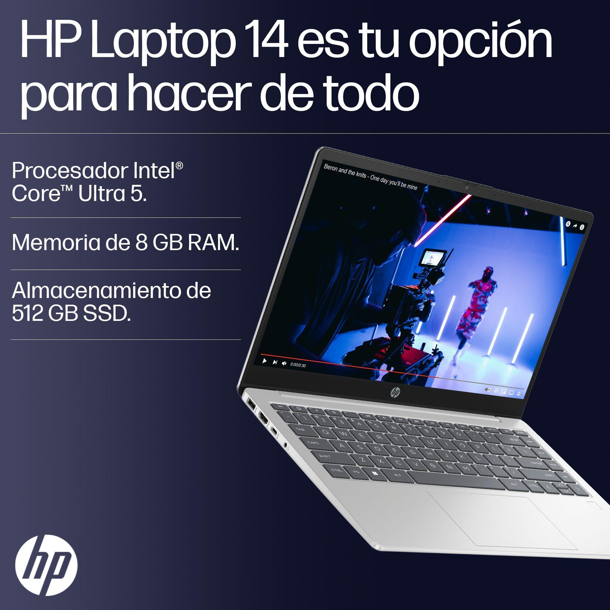 Notebook HP 14-ep1001la Intel Core Ultra 5 8GB RAM 512 GB SSD 14" -6