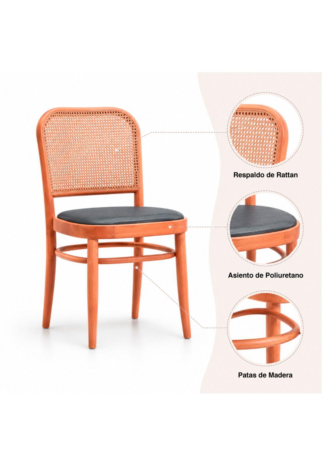 Pack de 2 Silla de comedor Hono 44X48x86-4