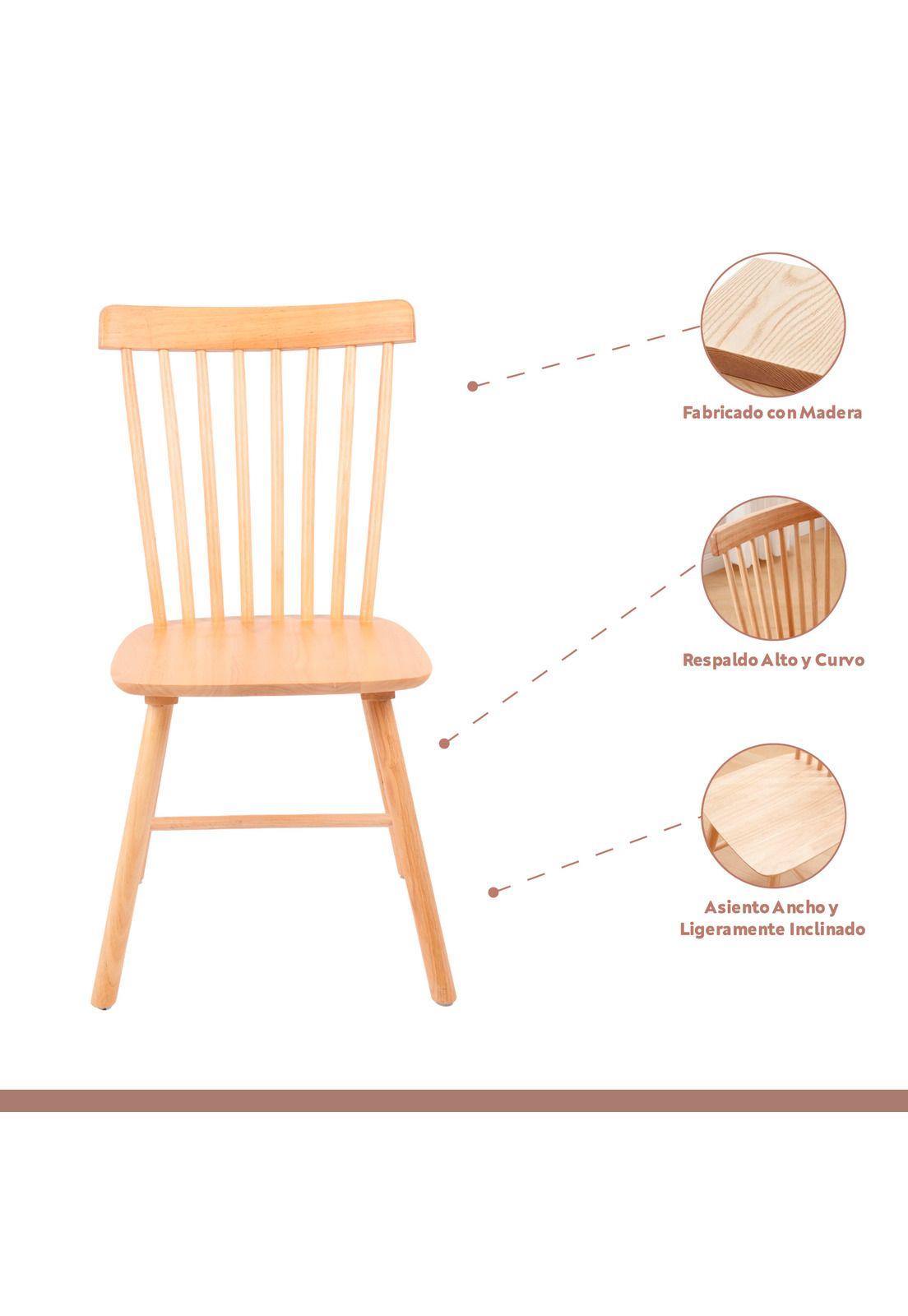 Silla Windsor Madera - Natural-3