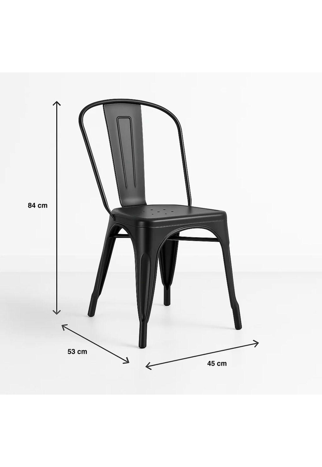 Silla Tolix de Comedor o Terraza Exterior - Negra-3