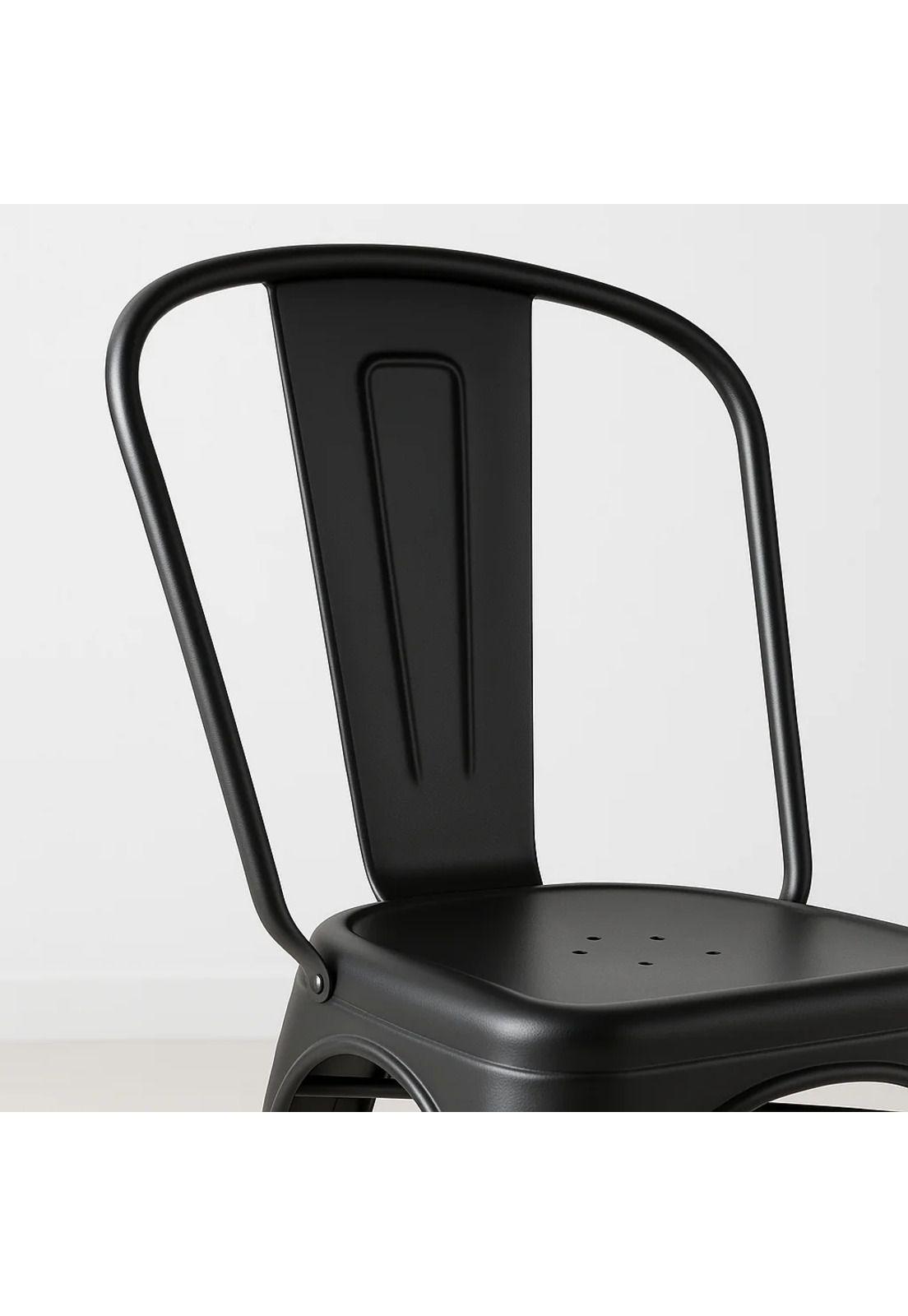 Silla Tolix de Comedor o Terraza Exterior - Negra-5