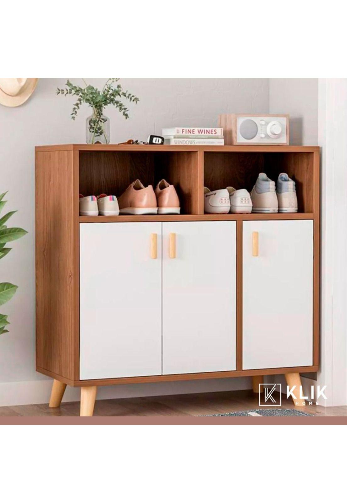 Cómoda Zapatero blanca madera MDF-1