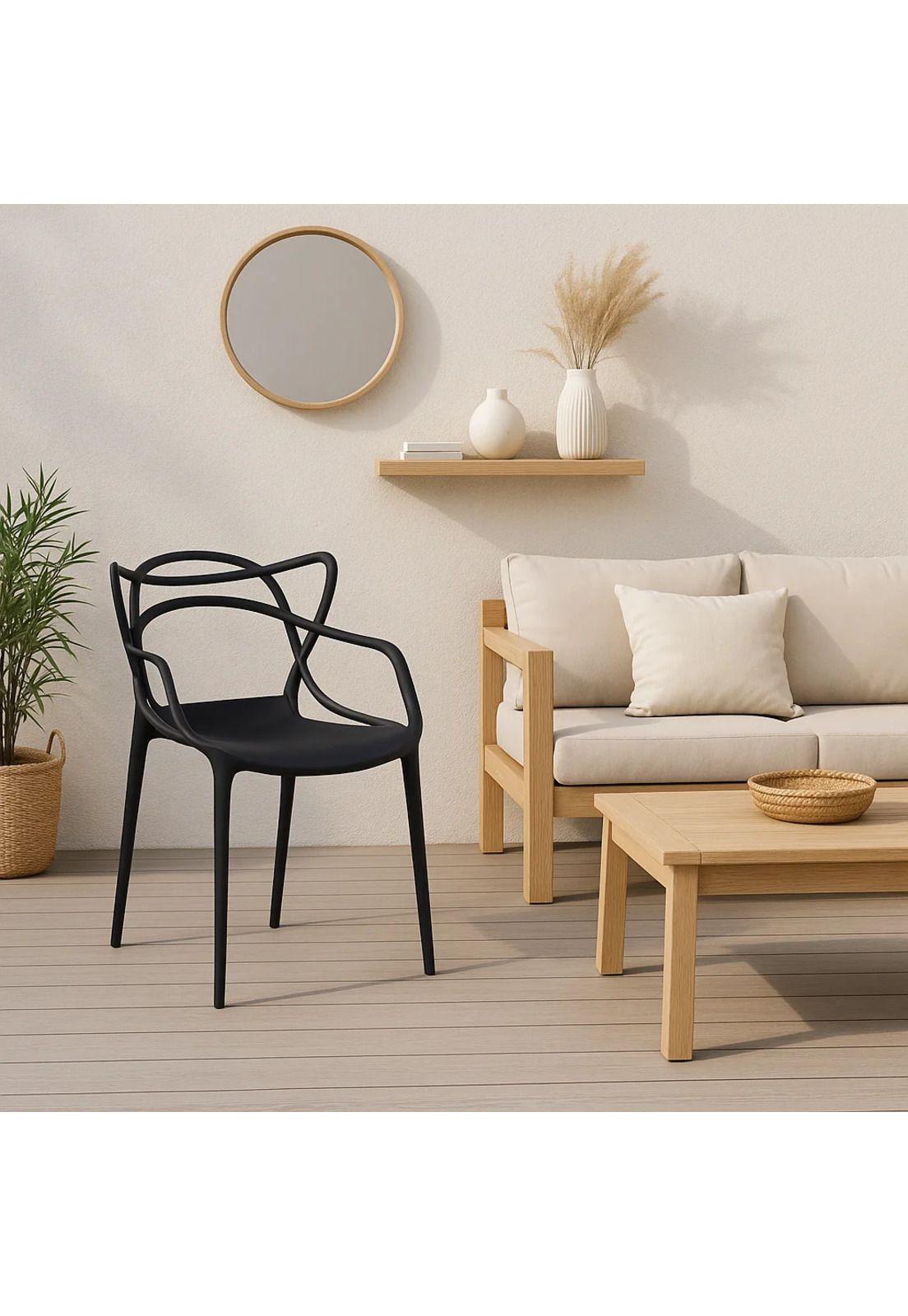 Silla de Terraza Exterior o comedor Master - Negra-2