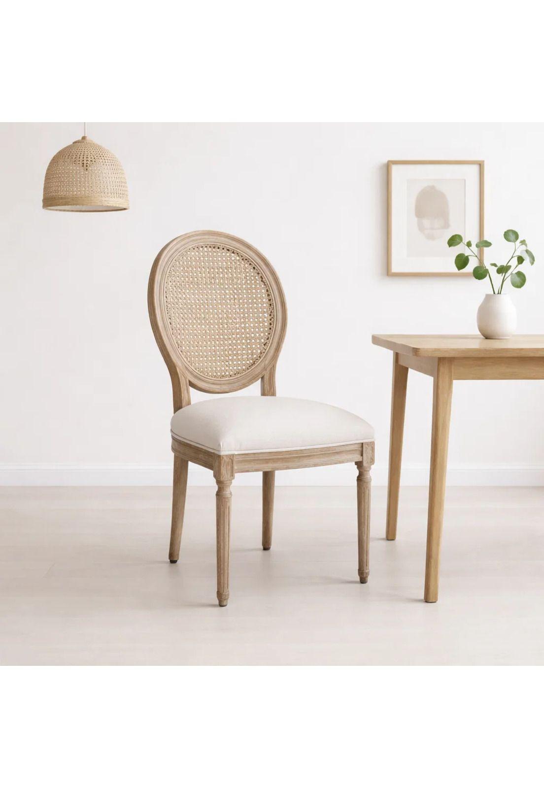 Silla de Comedor Madera Acolchada Luis XV-1
