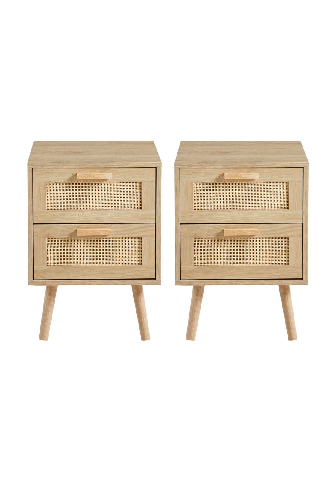 Pack de 2 Veladores Eames Mesh Doble - Oak B-0