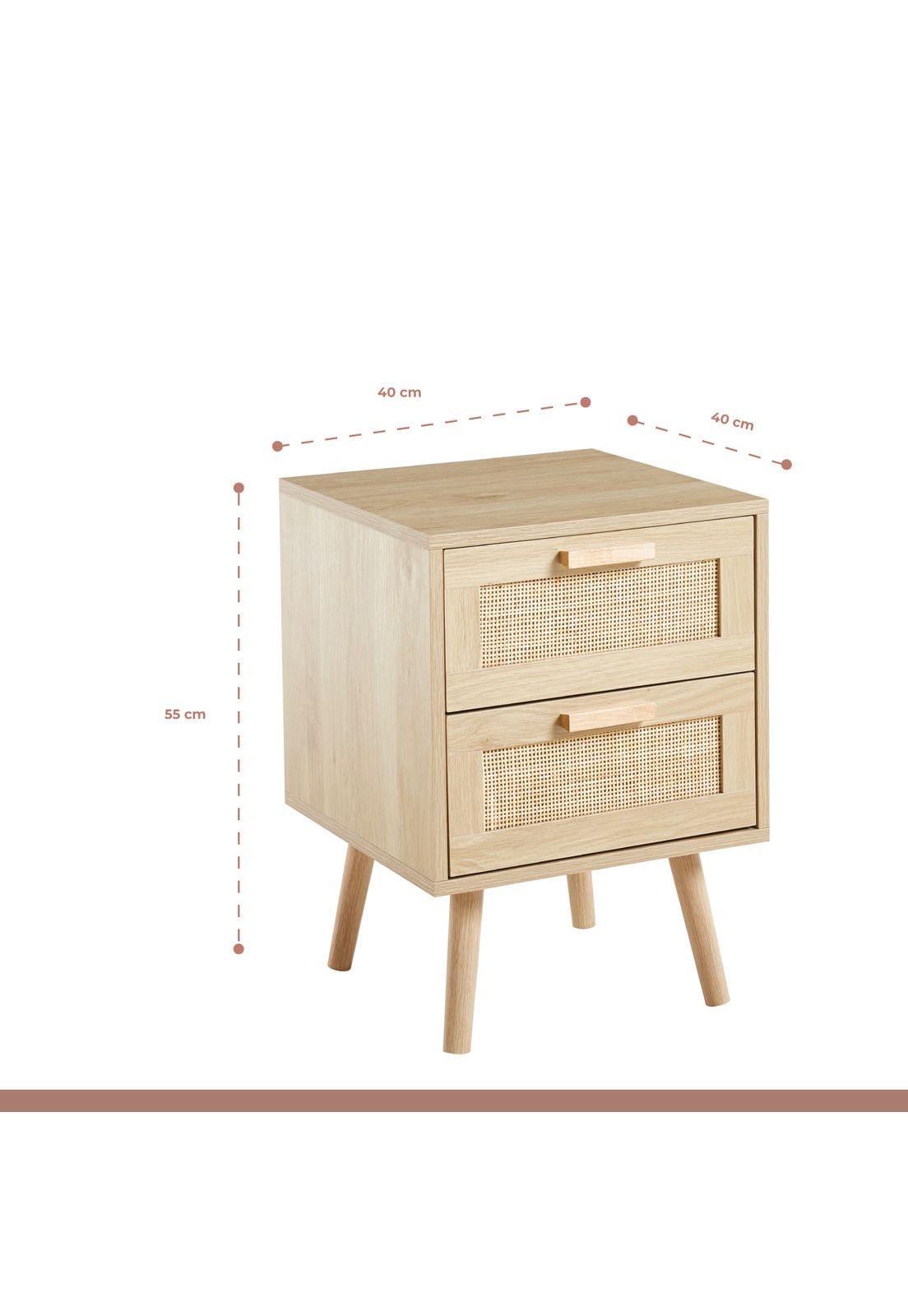 Pack de 2 Veladores Eames Mesh Doble - Oak B-3