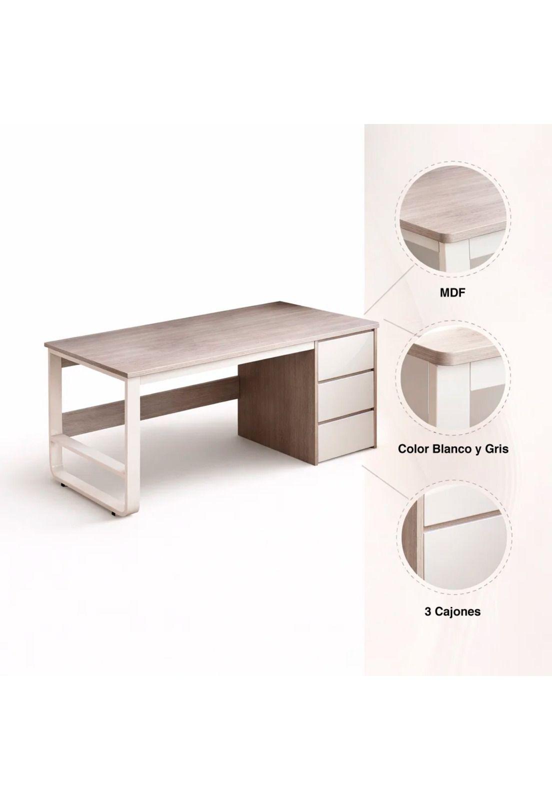 Escritorio con cajones Andorra Gray-4