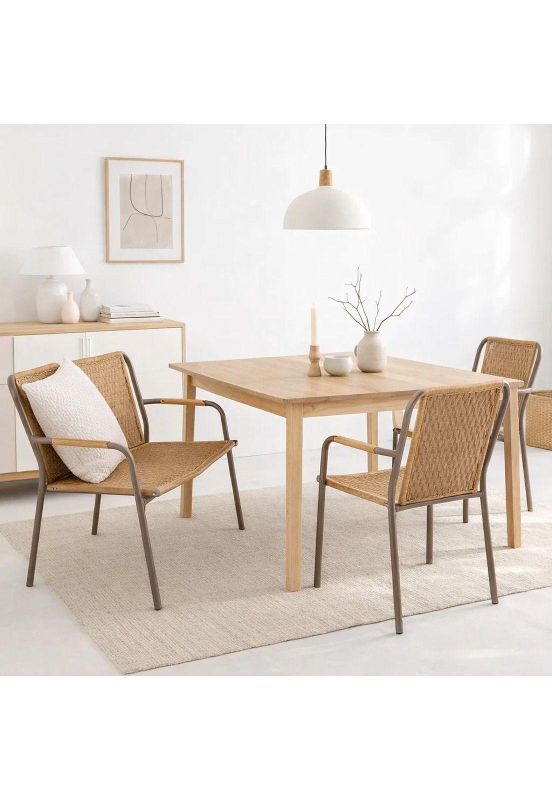 Silla Comedor o Exterior KAMBA Tejido - Color Trigo-2