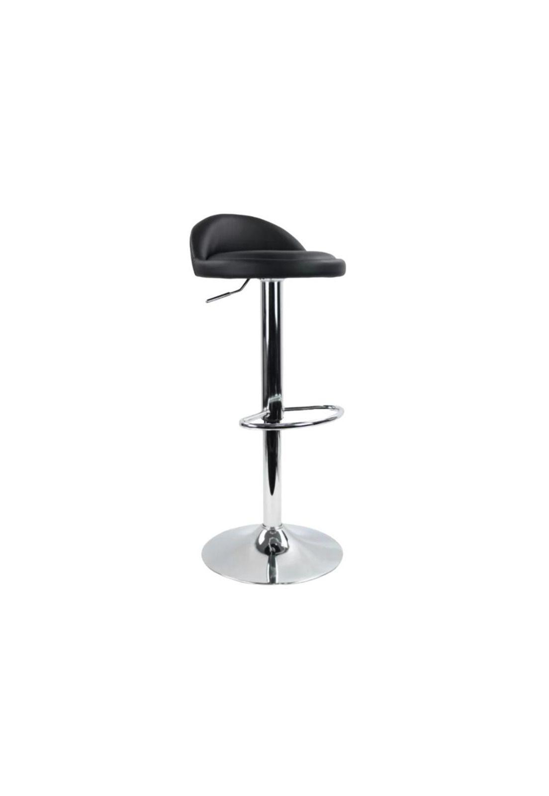 Taburete Piso de Bar Ajustable Acolchado Comfy - Negro-0