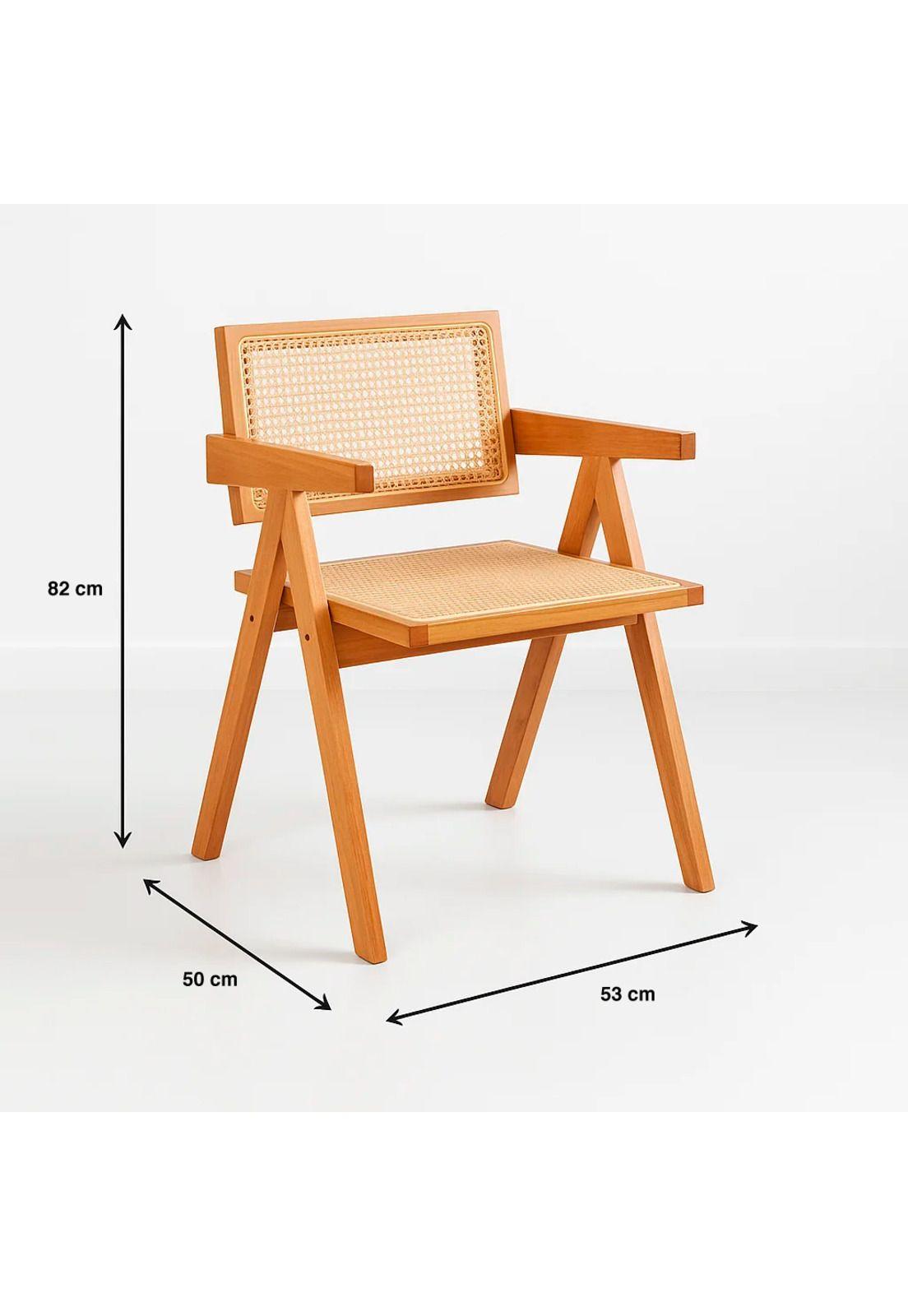 Silla Sitial Butaca Chandigarh Madera Rattan Natural-3