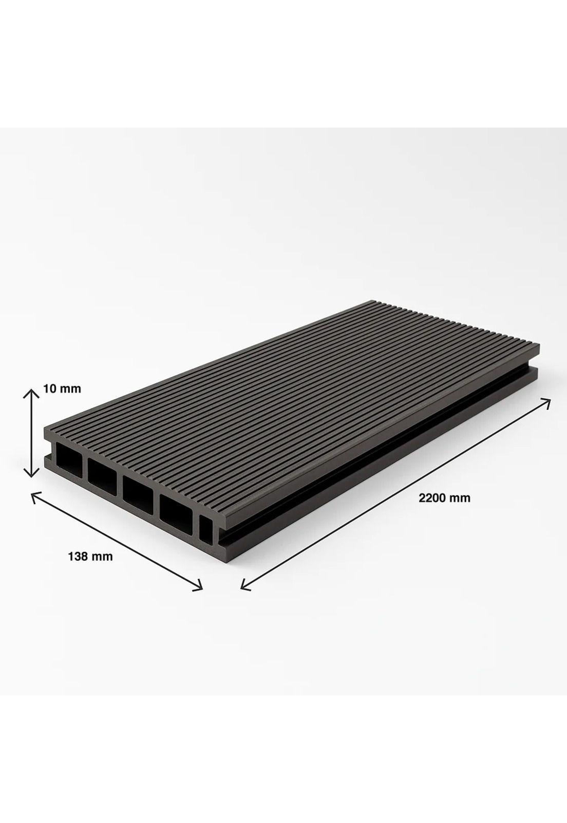 Pack de 5 muros separadores divisores WPC madera clara-3