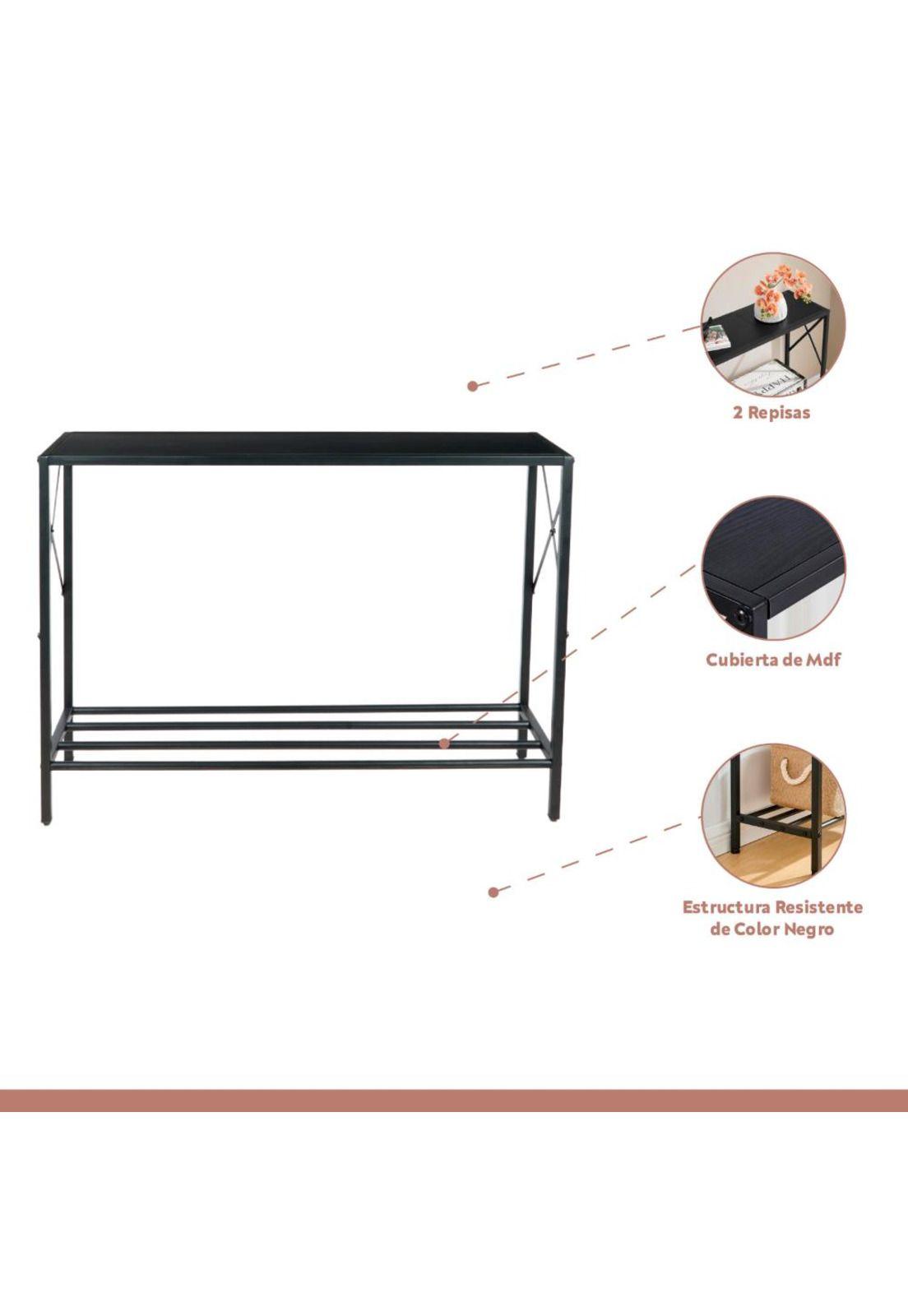 Arrimo tradicional negro metal mdf-2