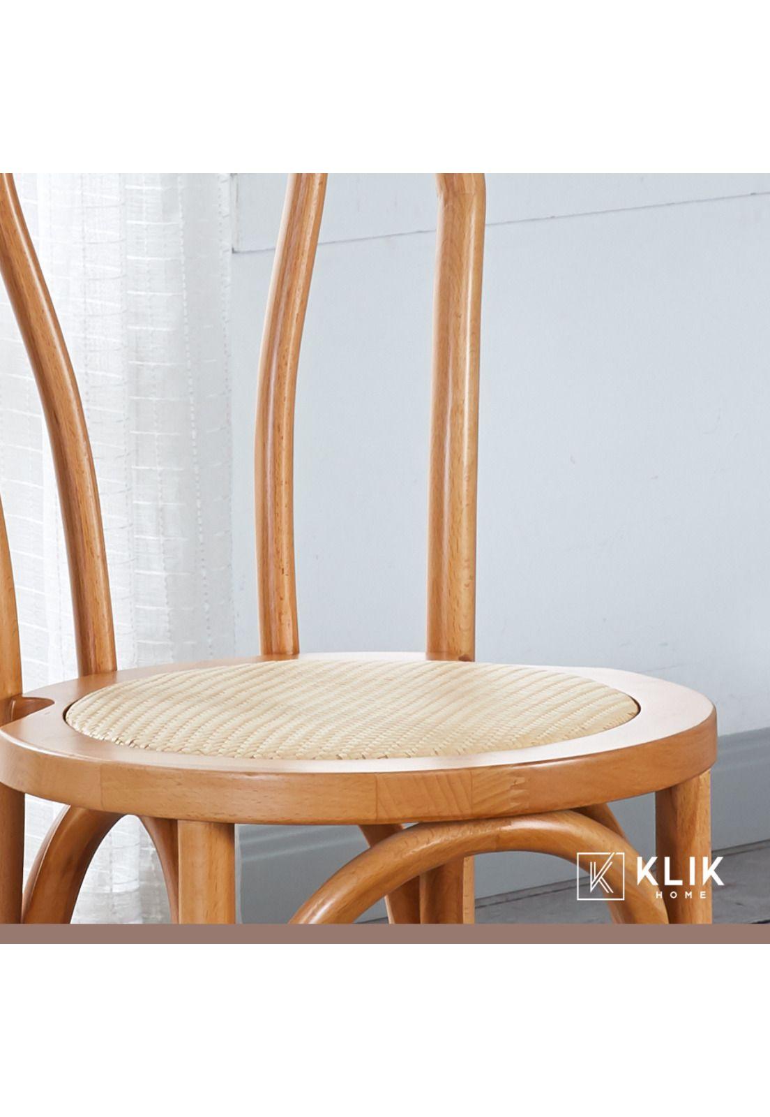 Pack 4 Sillas Amelia Vienna Madera Rattan - Natural-9