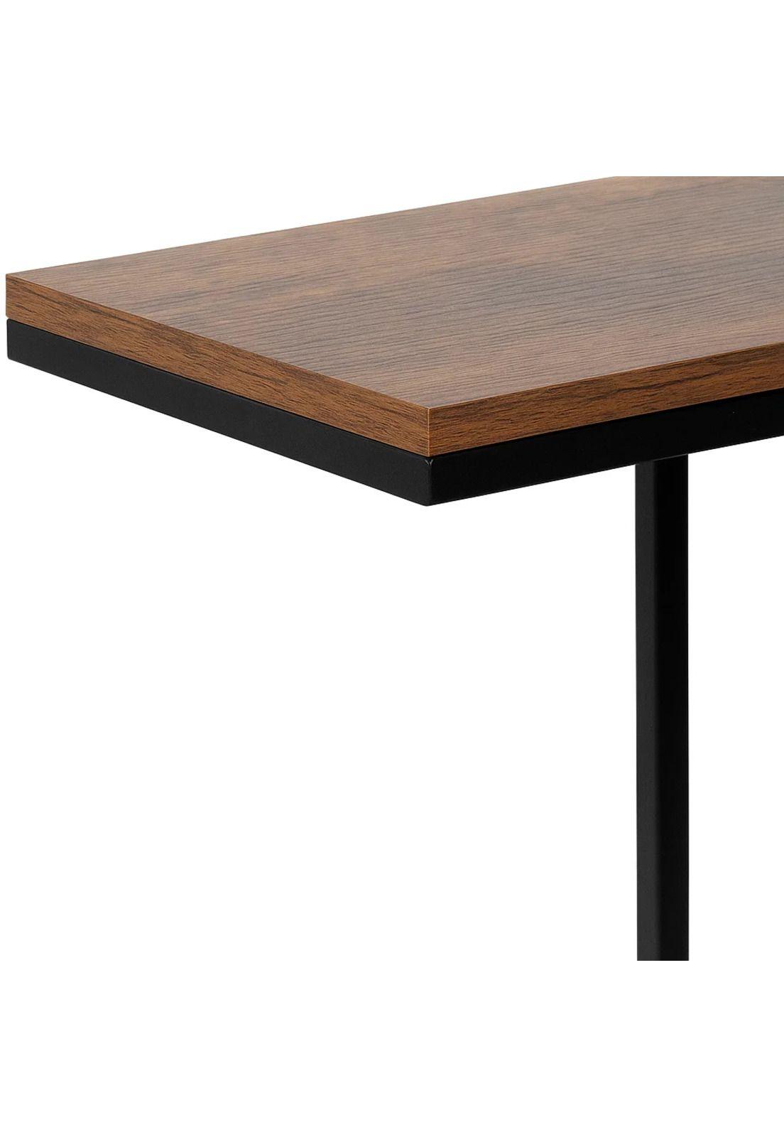 Mesa Lateral Moderna con Marco Metálico-5