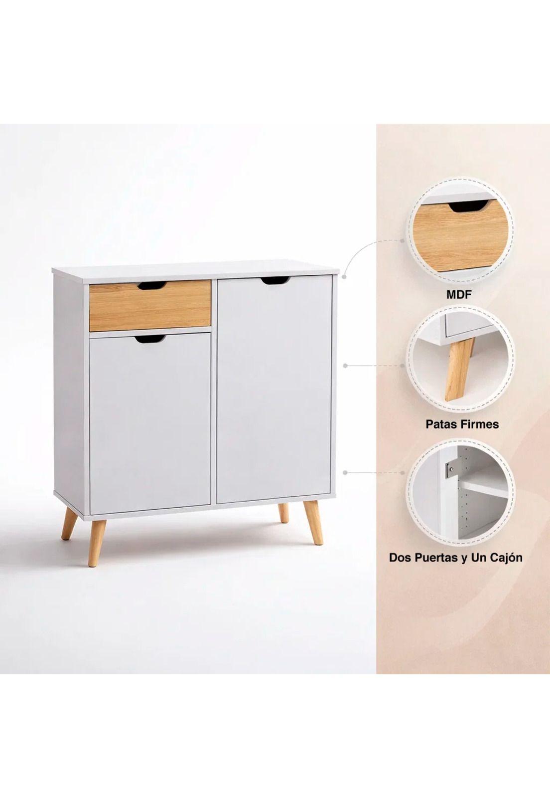 Buffet DEKLIK 80x80 - Blanco-4