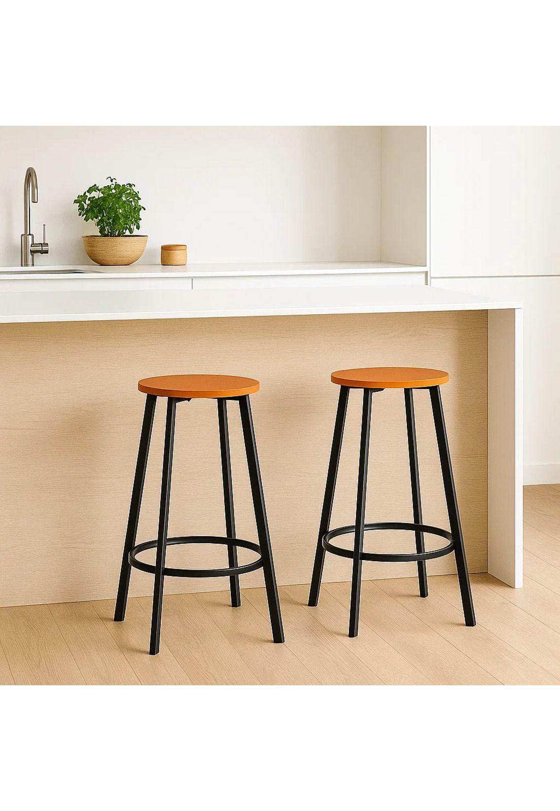 Pack de 2 Pisos taburete de bar elipse industrial-2