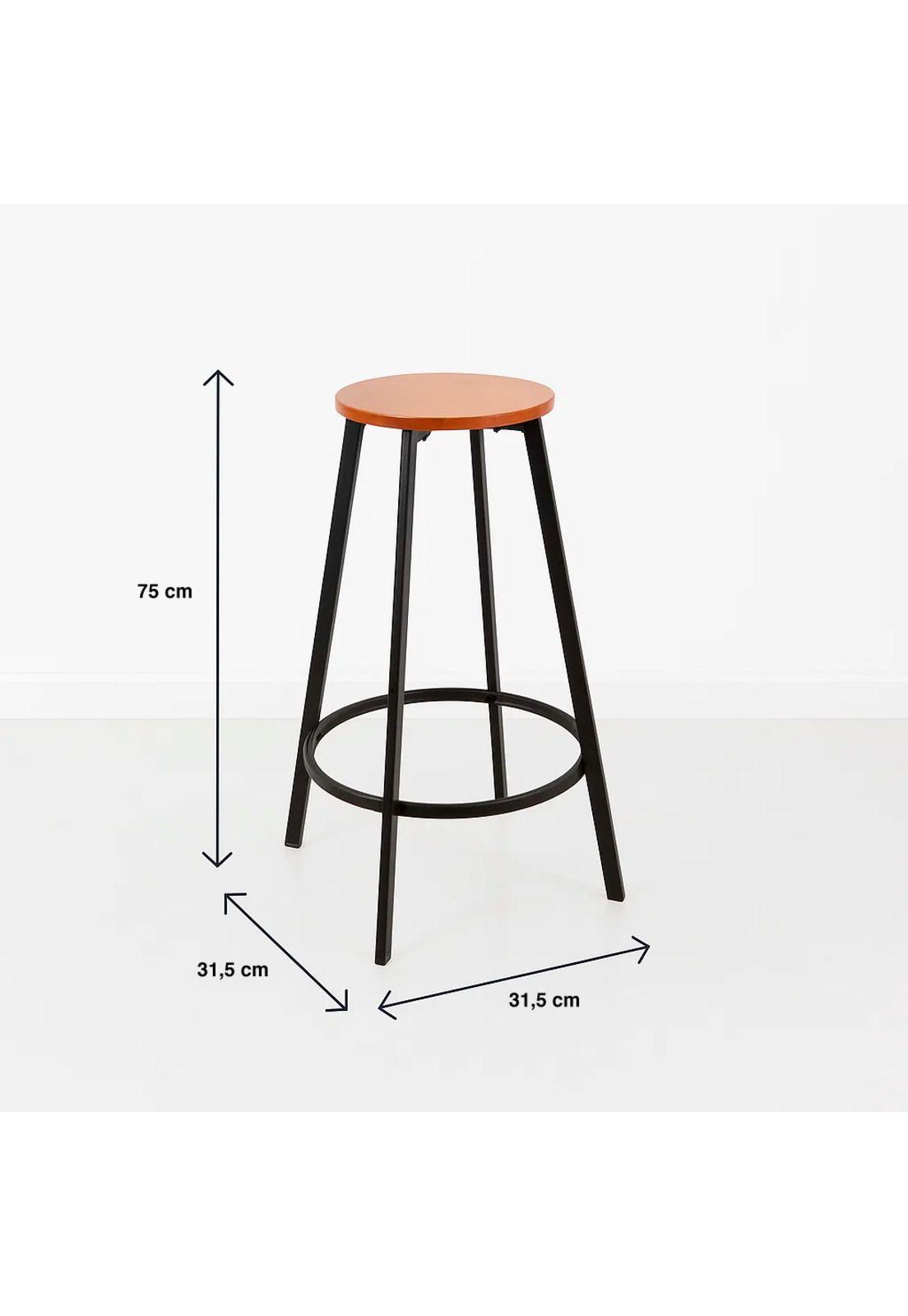 Pack de 2 Pisos taburete de bar elipse industrial-3