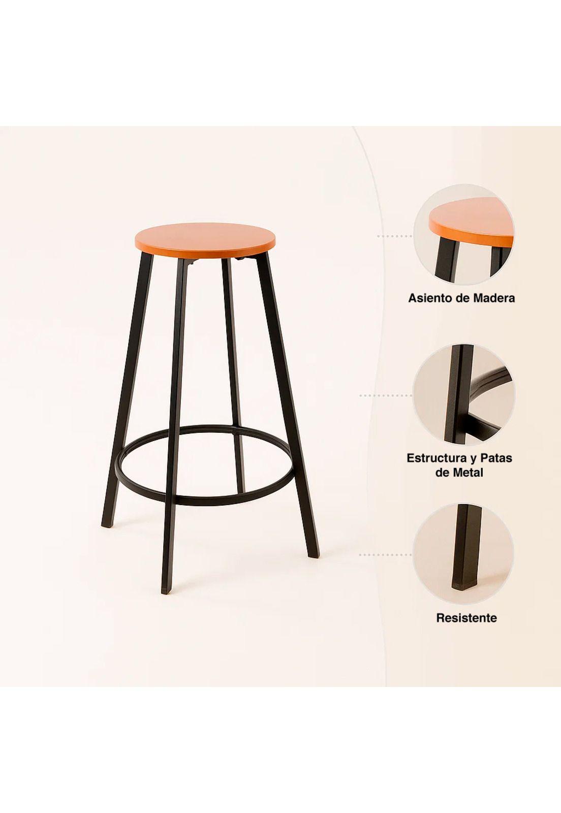 Pack de 2 Pisos taburete de bar elipse industrial-4