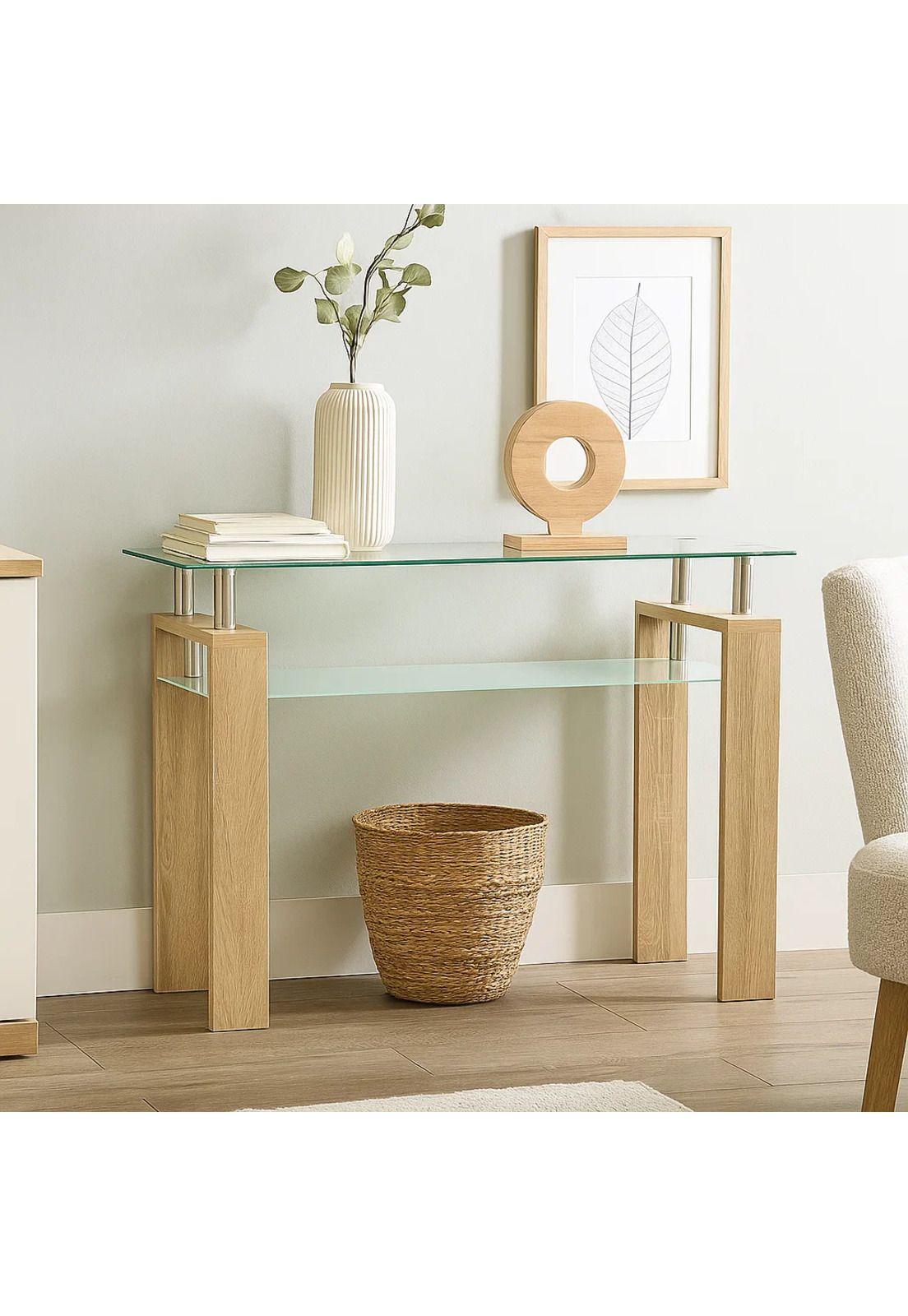 Mesa de arrimo Rectangular de vidrio-2