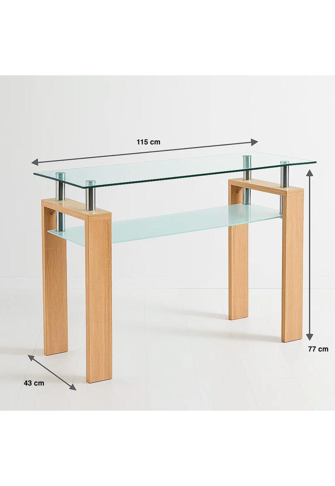 Mesa de arrimo Rectangular de vidrio-3