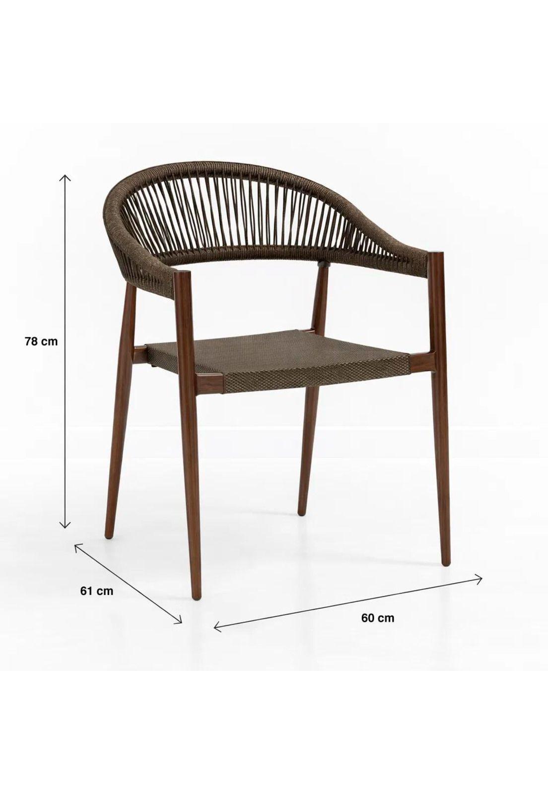 Pack de 4 Sillas de Terraza Douce - Aluminio y Rattan-3