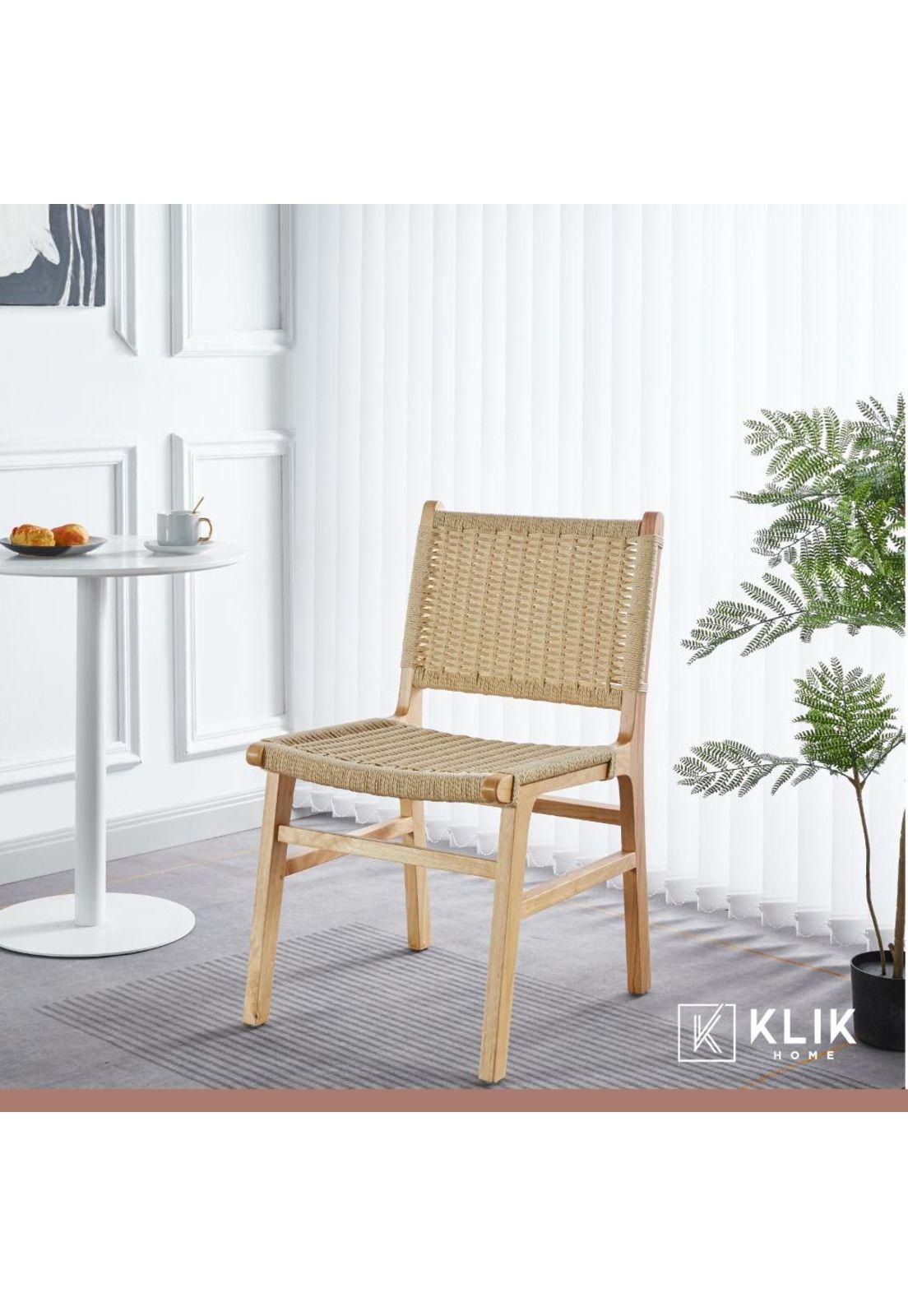 Silla de Comedor Danesa Elisa Wegner Madera con hilo de cuerda - Natural-1