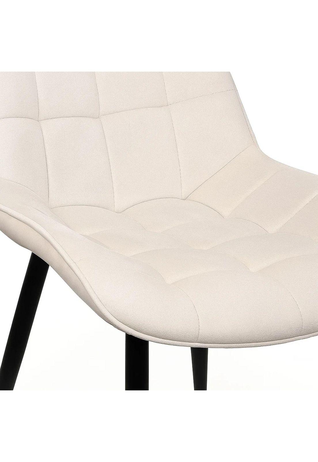 Silla de Comedor Macron Acolchada Terciopelo - Beige-5