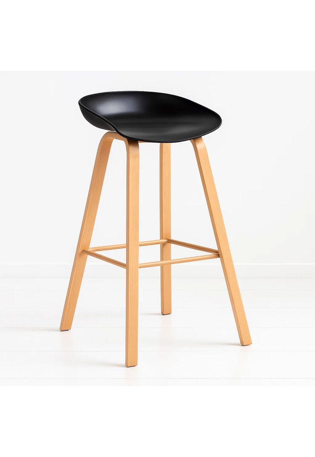 Taburete Piso Bar Nordic - Negro-7