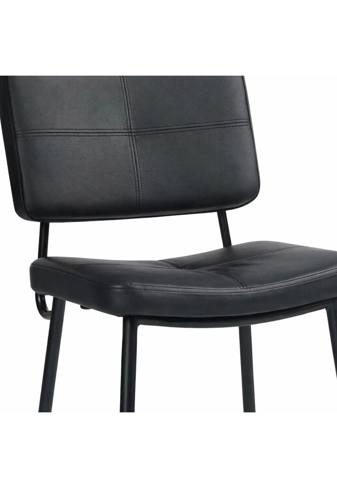 Pack de 2 Taburetes Alto Bronx Negro con Patas Metálicas Negras-5