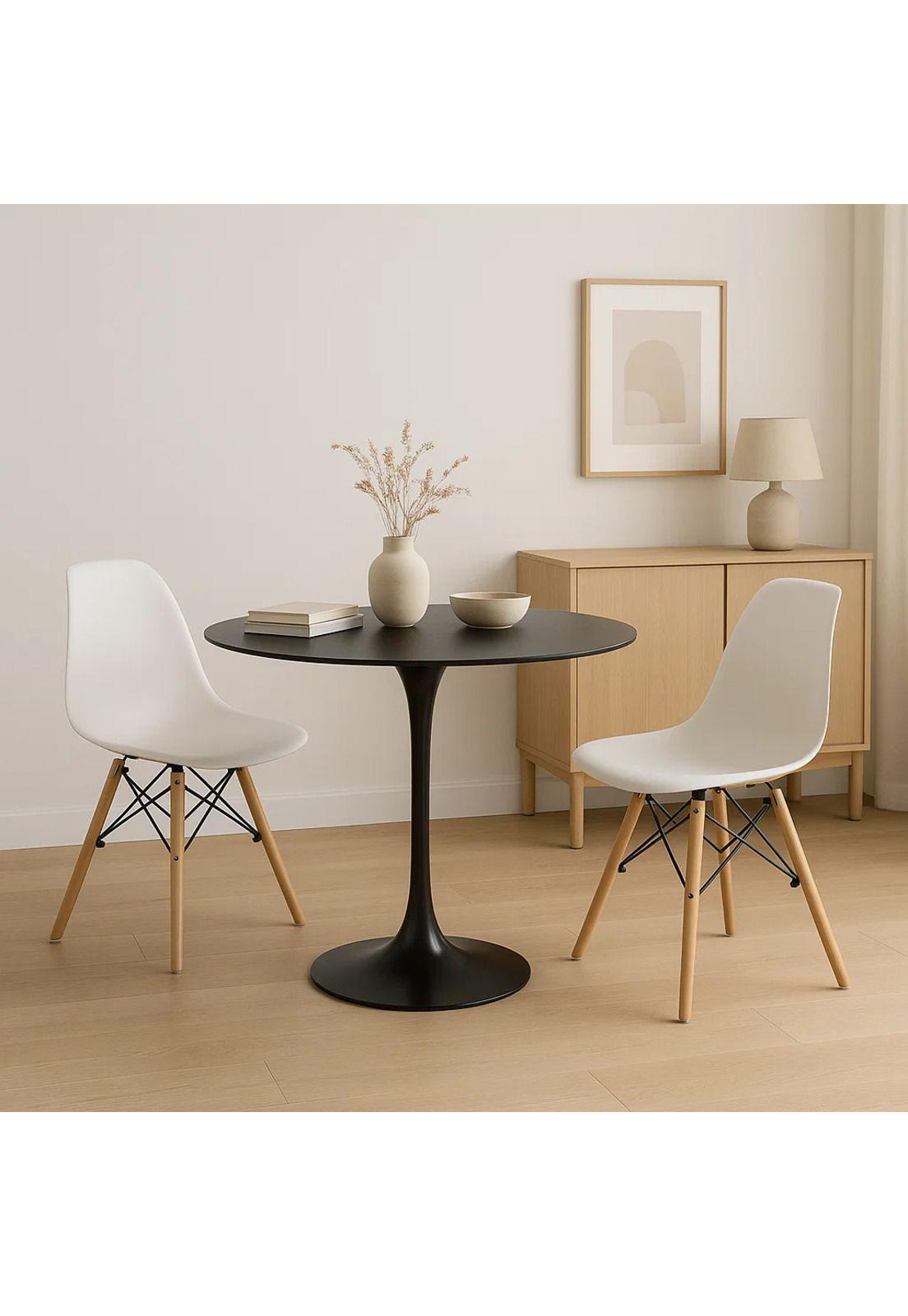 Mesa de Comedor Tulip 80cm - Negra-2