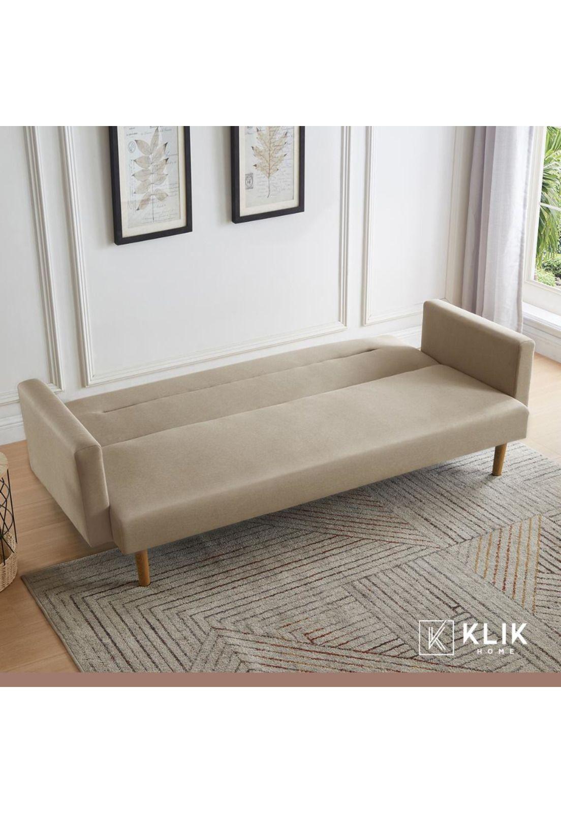 Futón Sofá Cama 3 cuerpos Sara - Lino Beige-7