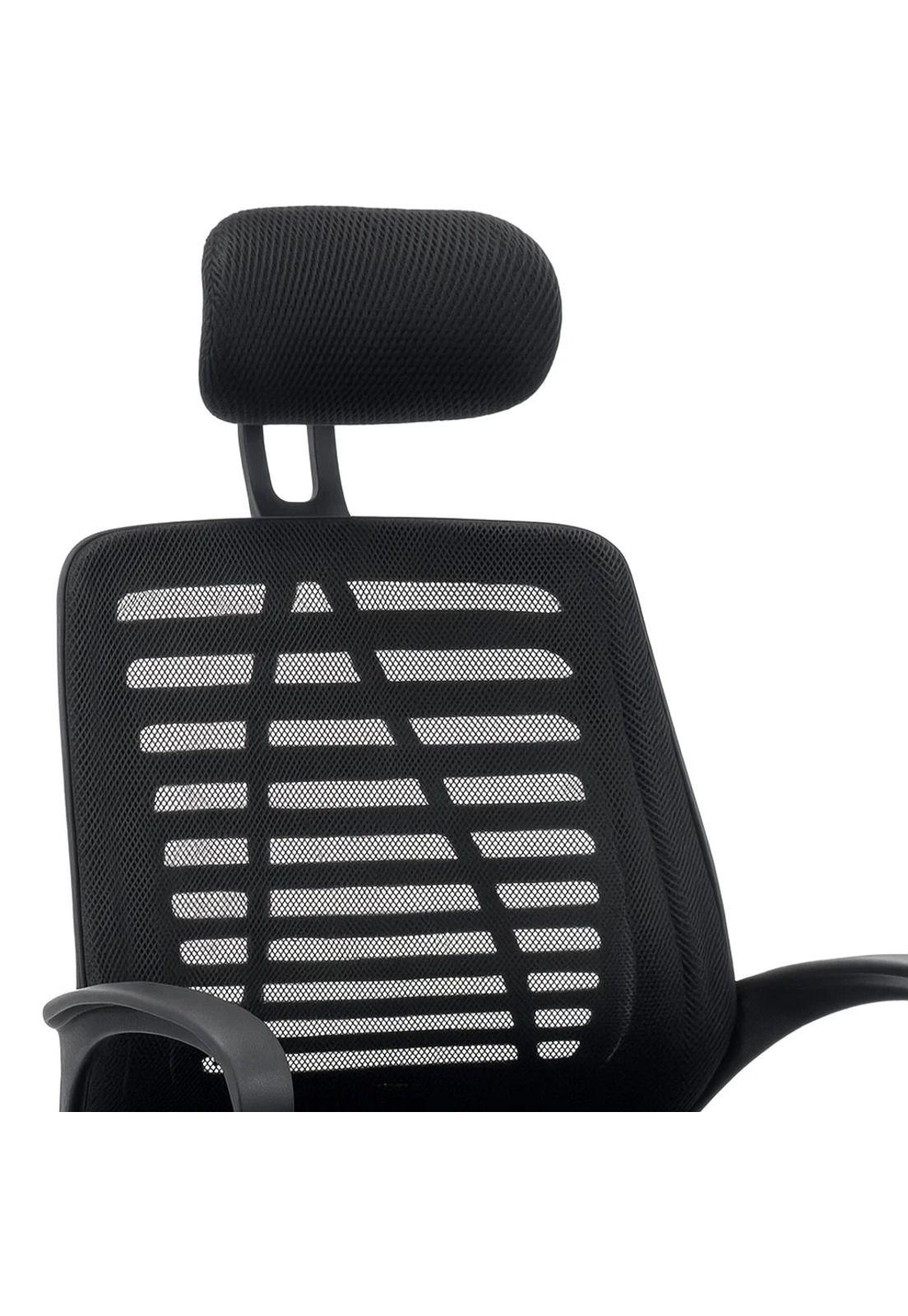 Silla de Oficina Ergos Ergonómica con Cabeza - Negra-5