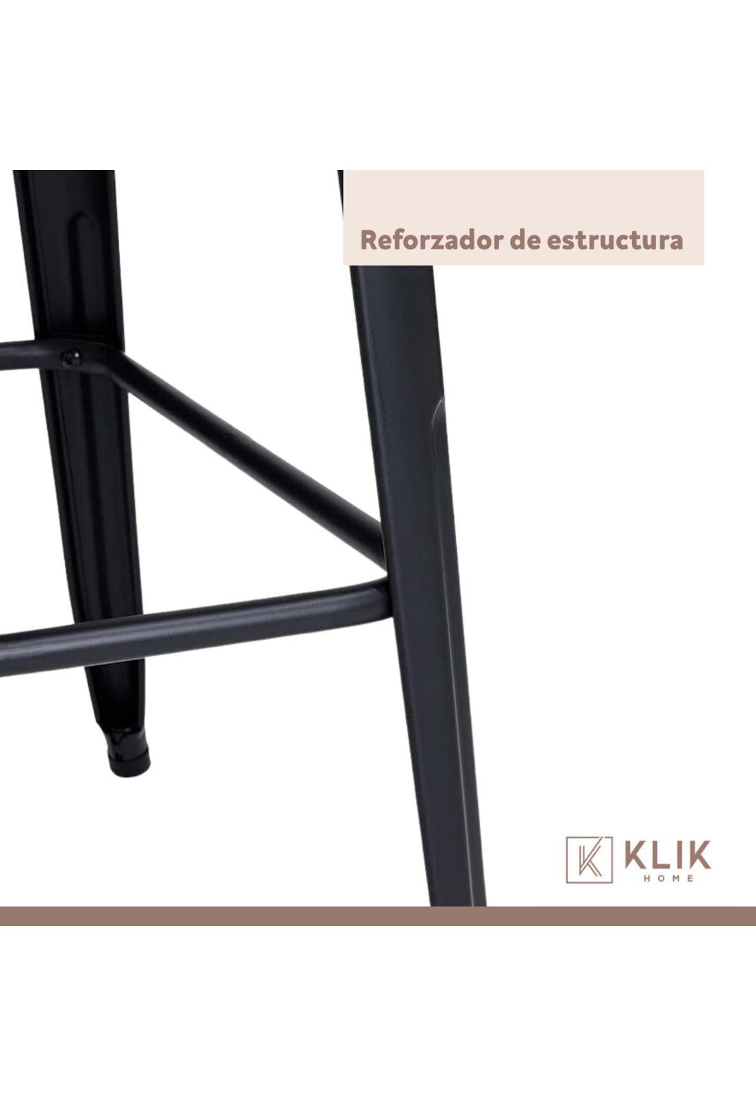 Mesa Tolix de bar o terraza o restaurant 105 cm de alto 60x60cm - Negra-5