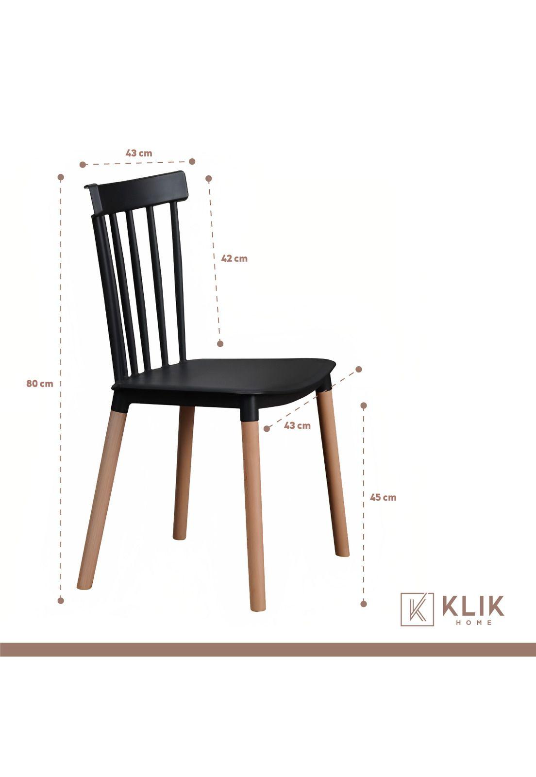 Comedor Mesa Redonda Negra 80cm + 4 Sillas Windsor Negras-4